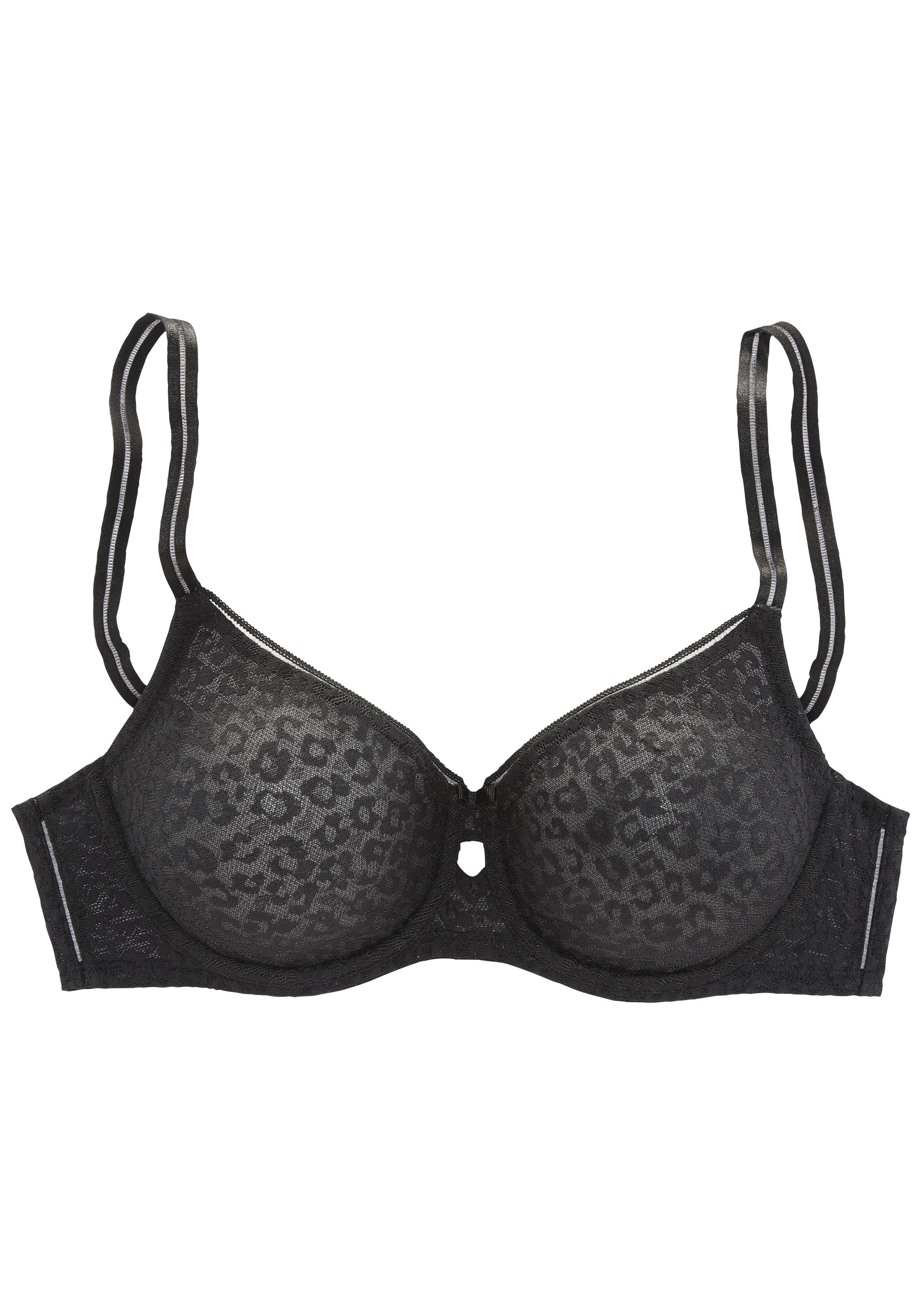 Nuance Minimizer-bh met beugel van mooie allover jacquardkant in trendy leeuw-look