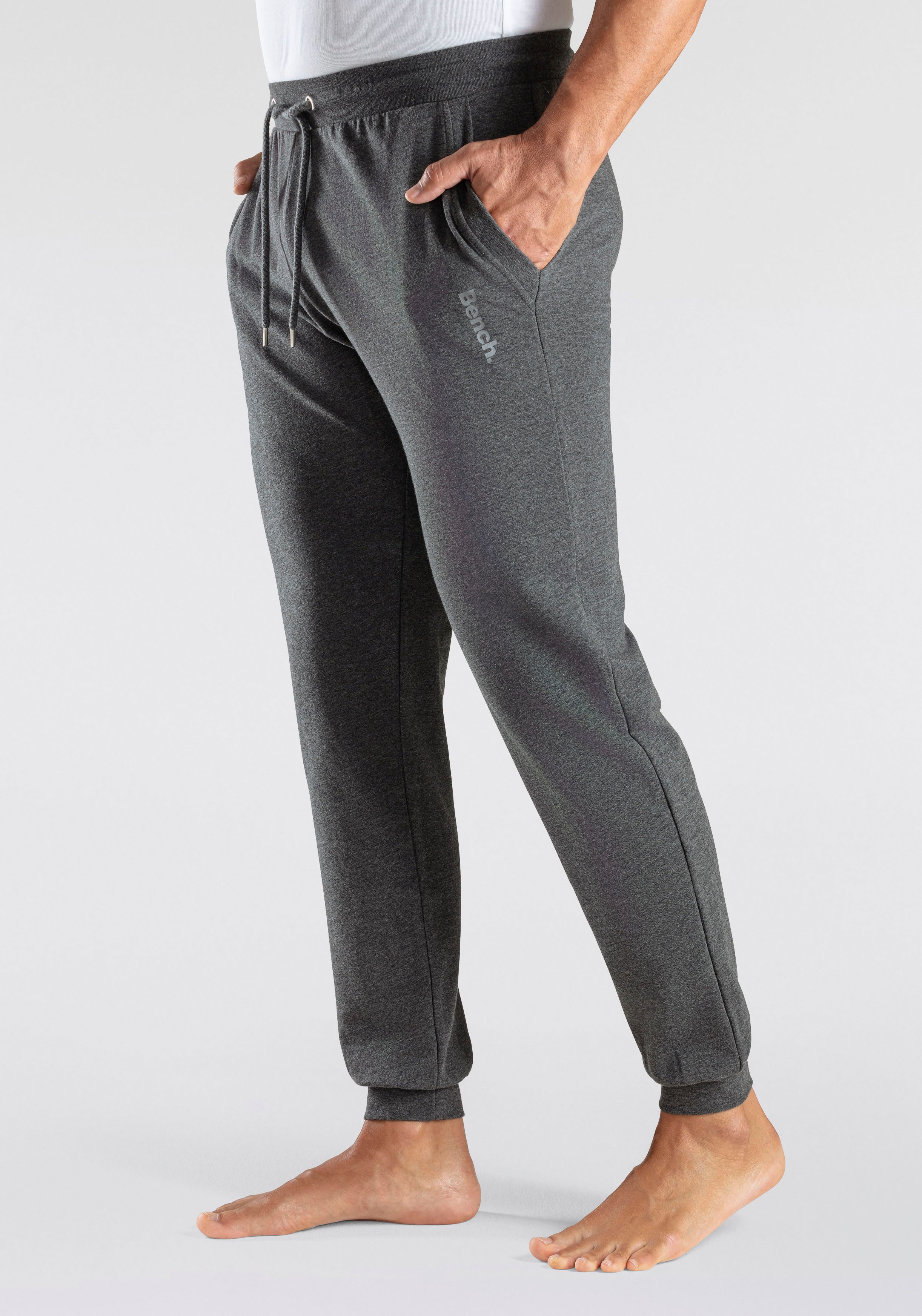 Bench. Loungewear Joggingbroek Joggingbroek met koord, van katoenmix