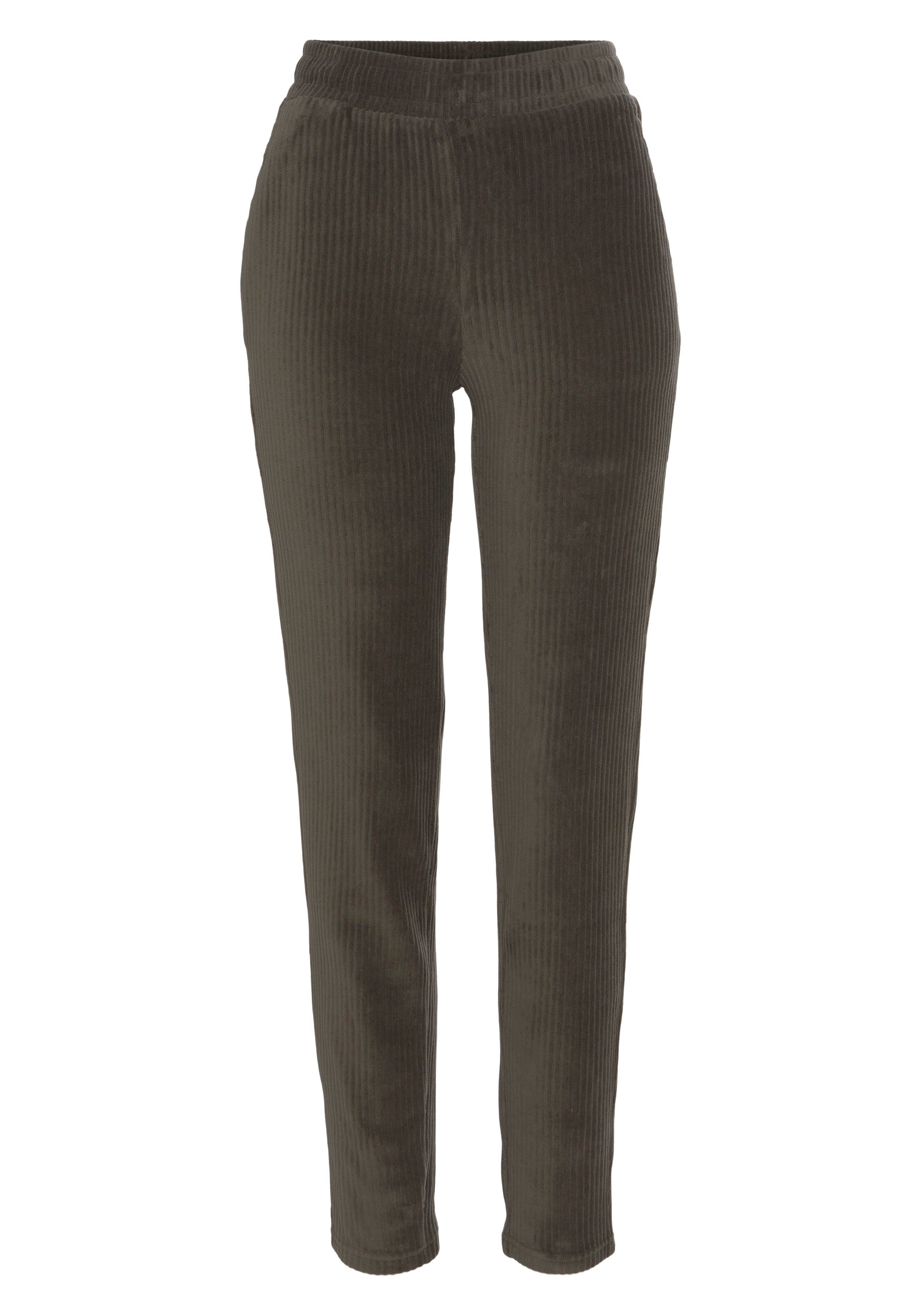 Vivance Cordbroek zonder sluiting -Loungebroek met comfortabele boorden en brede cord structuur