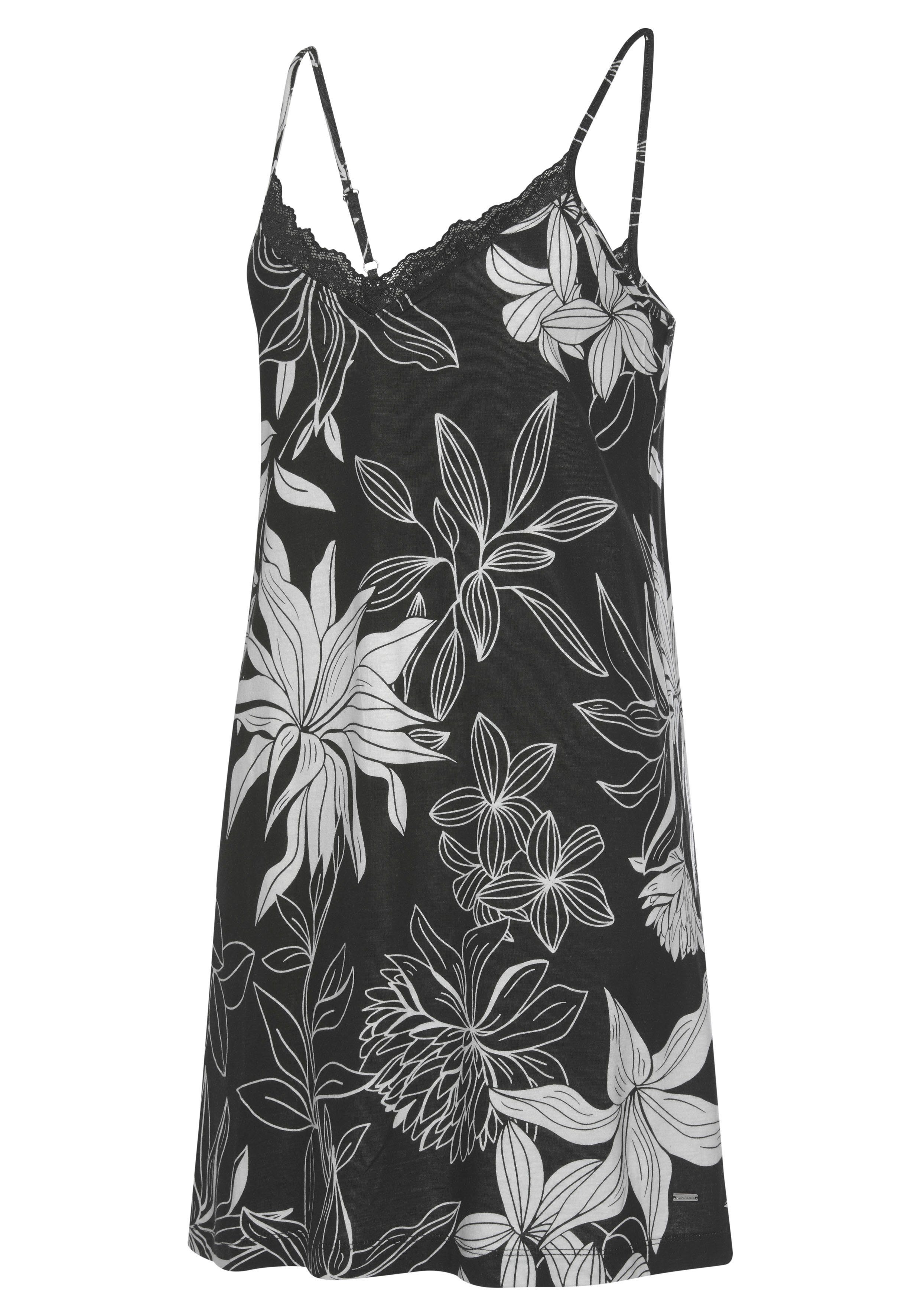 Lascana Negligé met bloemenprint