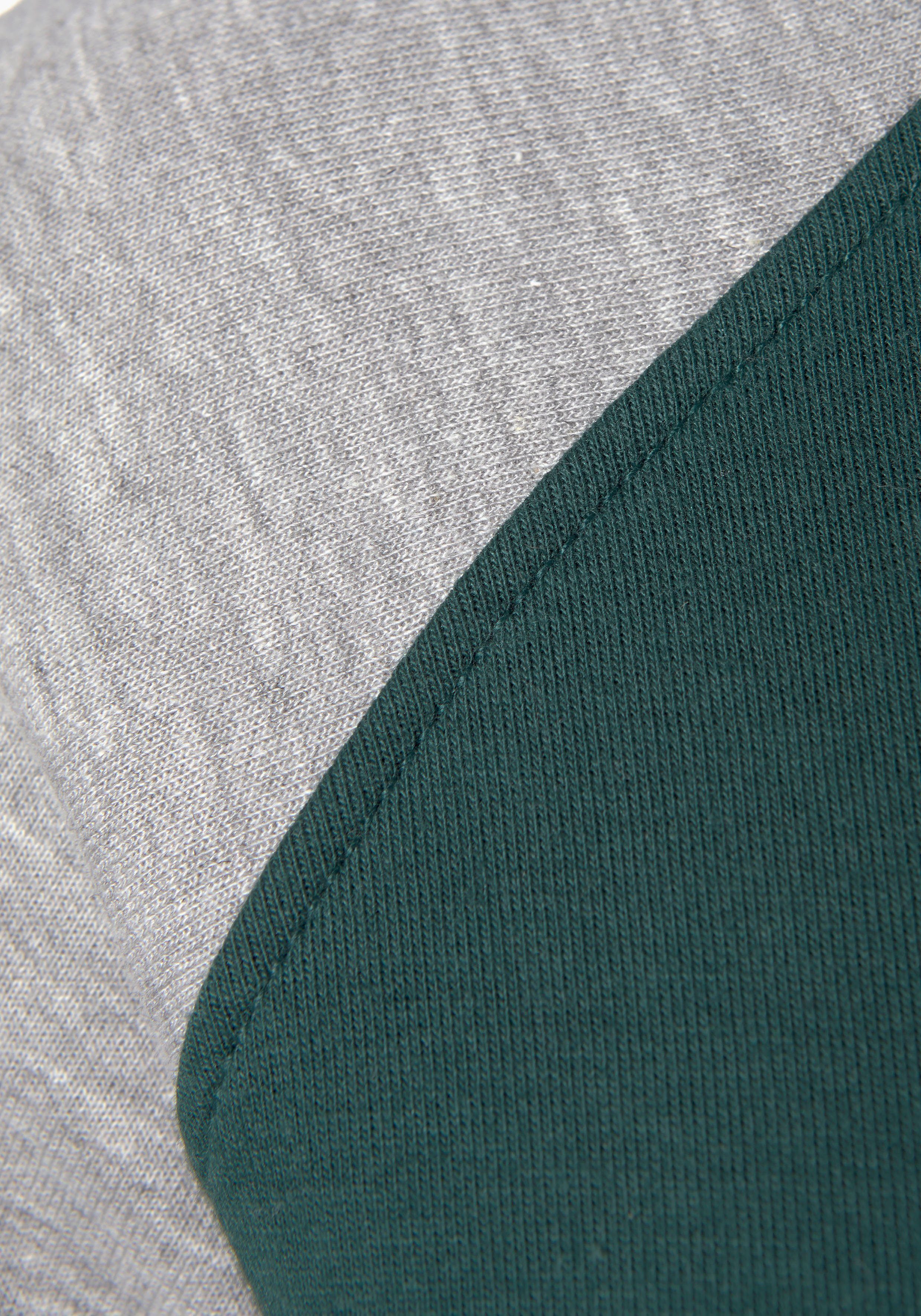 Bench. Loungewear Sweatjurk met capuchon en contrastkleurige mouwen