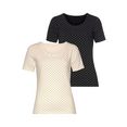 vivance t-shirt elastische katoenkwaliteit (set van 2) wit