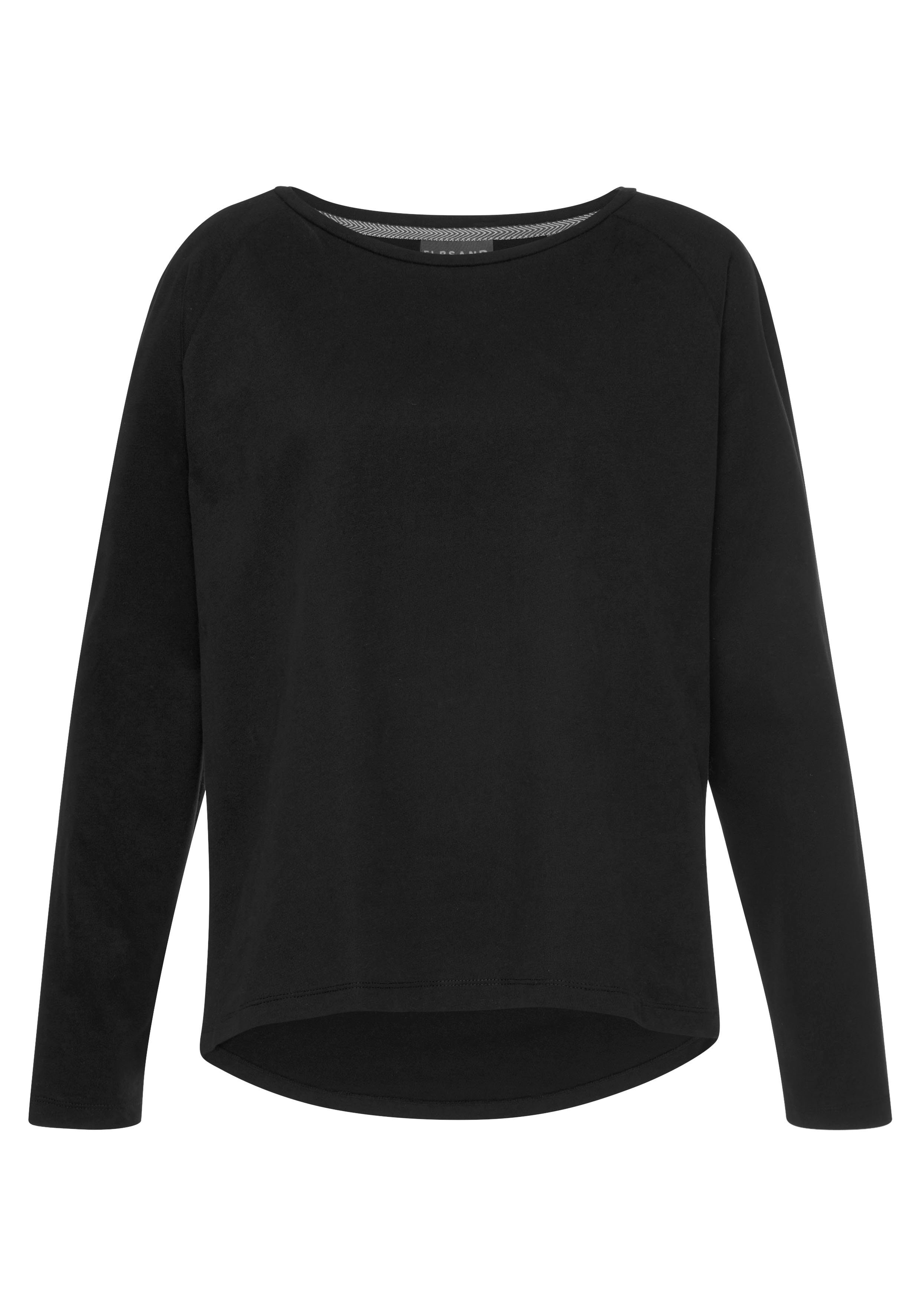 Elbsand Longsleeve TINNA met logoprint op de rug, shirt met lange mouwen van een katoenmix, sportief-casual