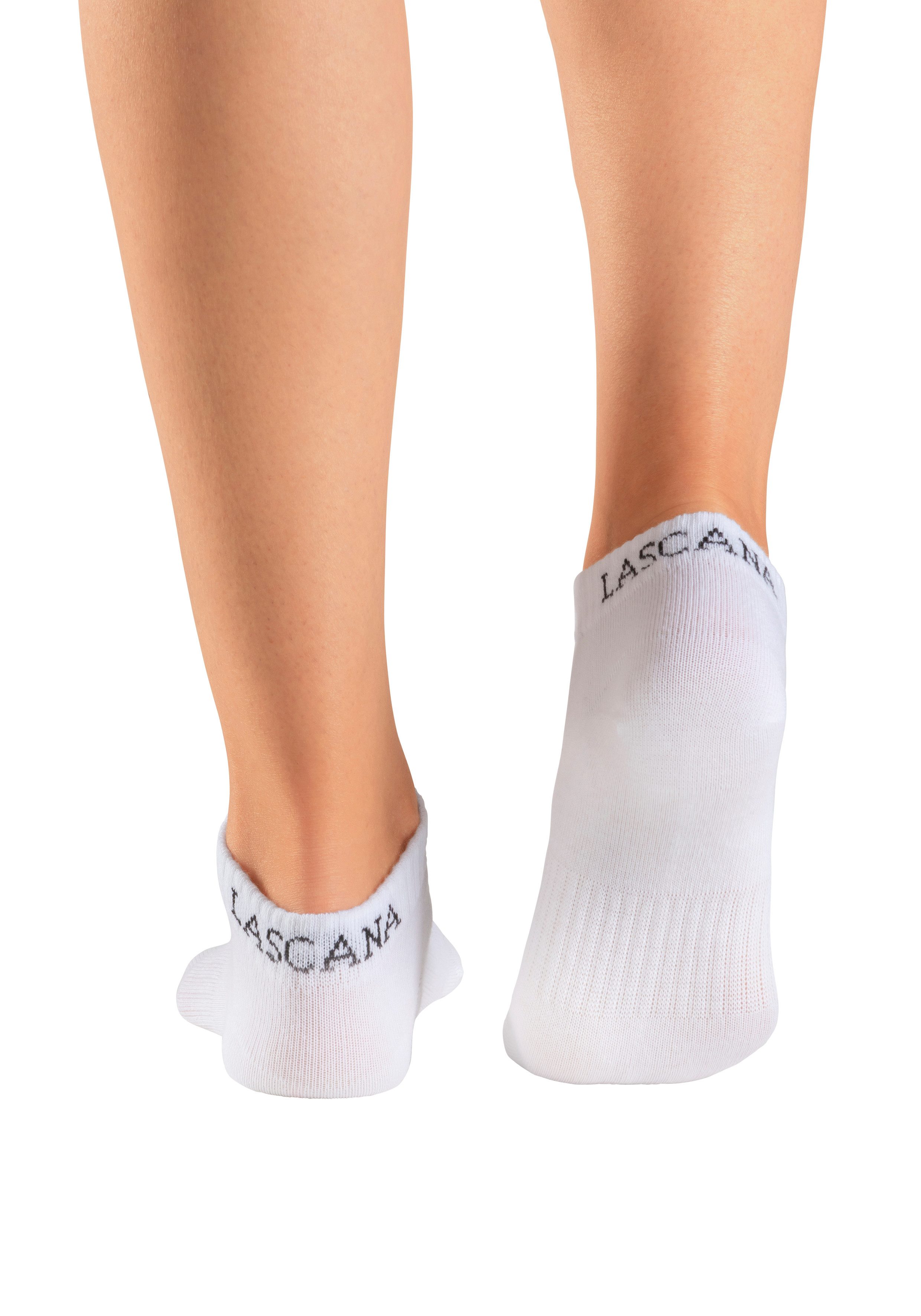 active by Lascana Sneakersokken met ingebreid merklogo (set, 6 paar)