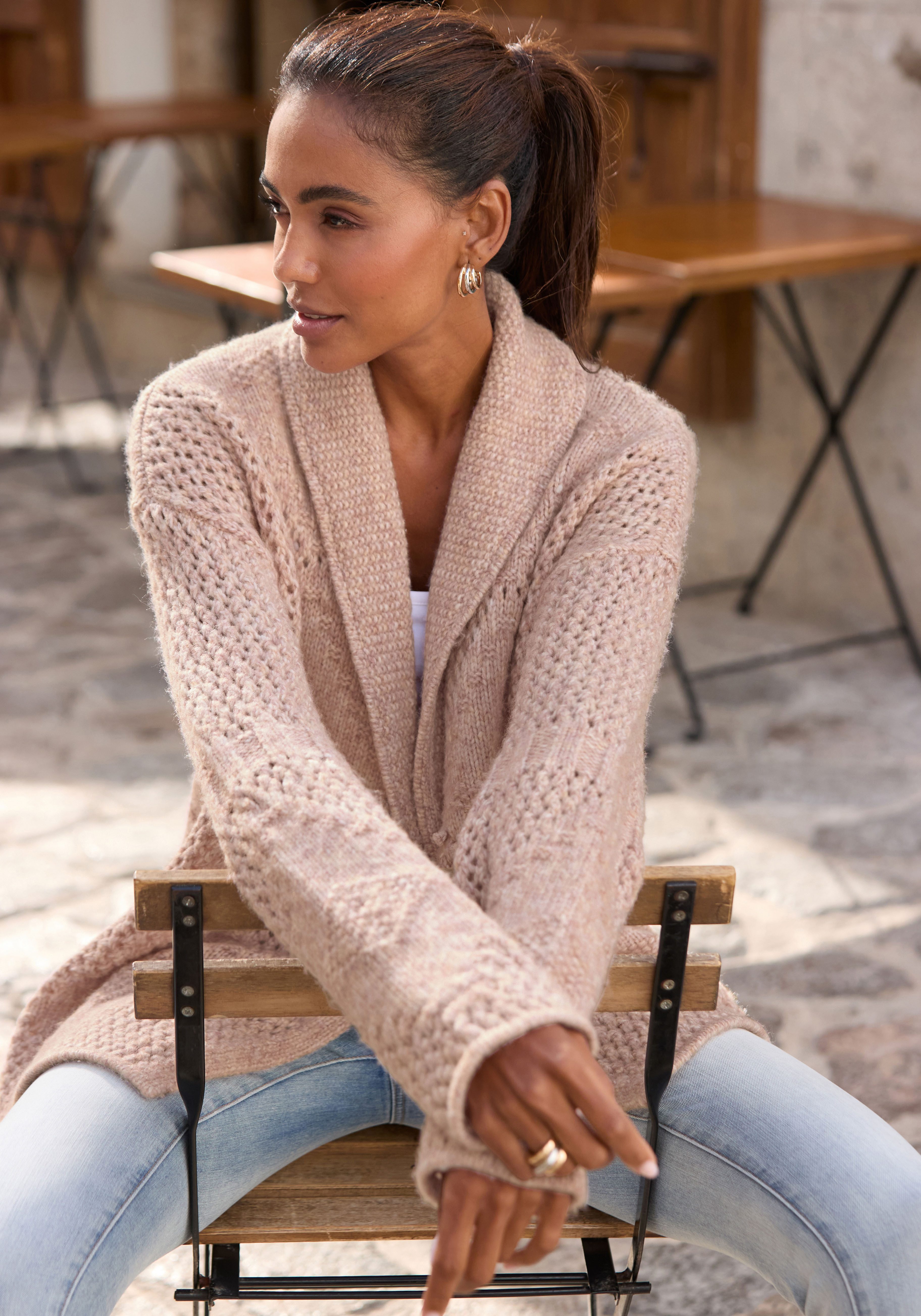 Lascana Cardigan van zacht breisel