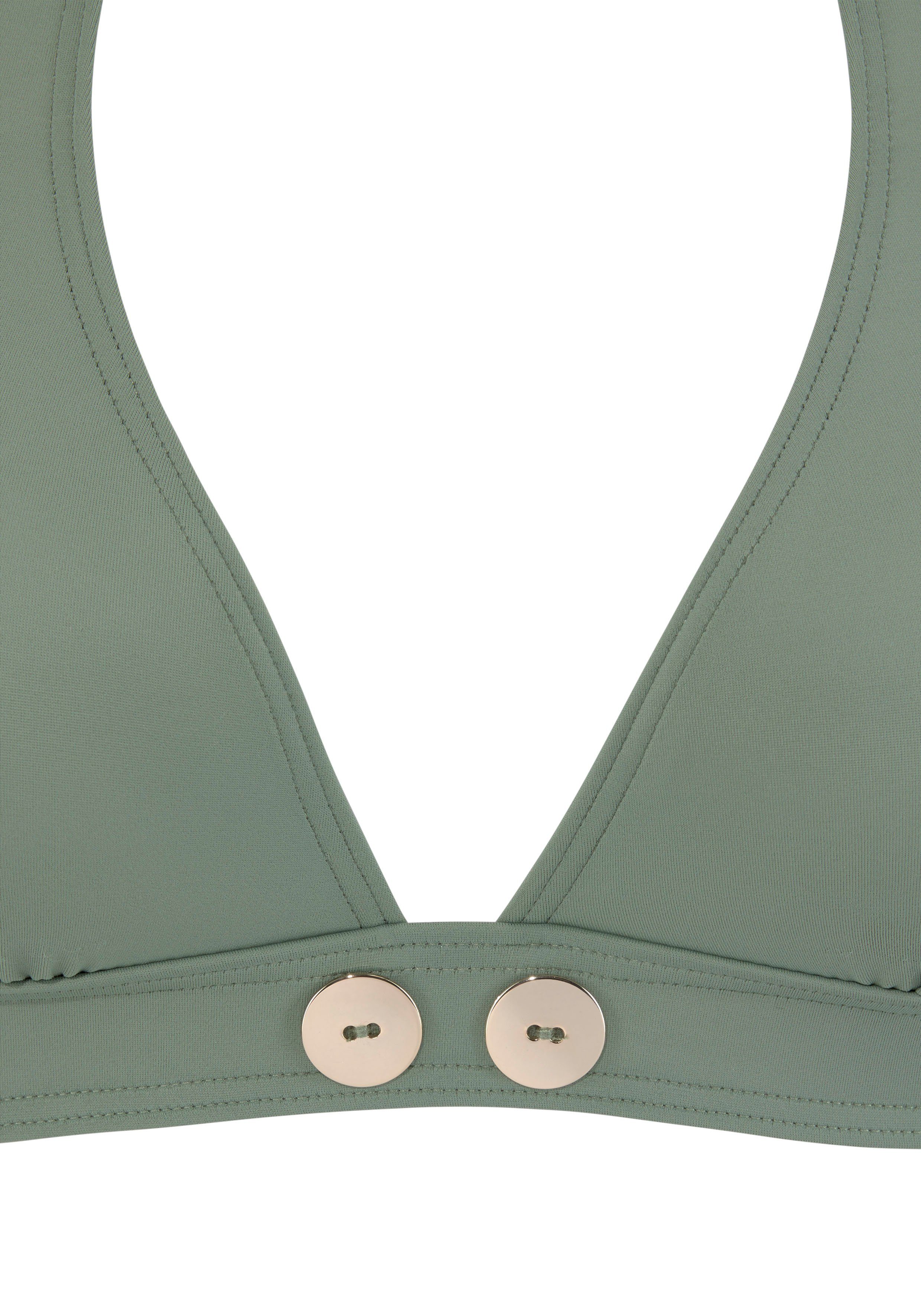 Vivance Triangelbikini met goudkleurige sierknopen