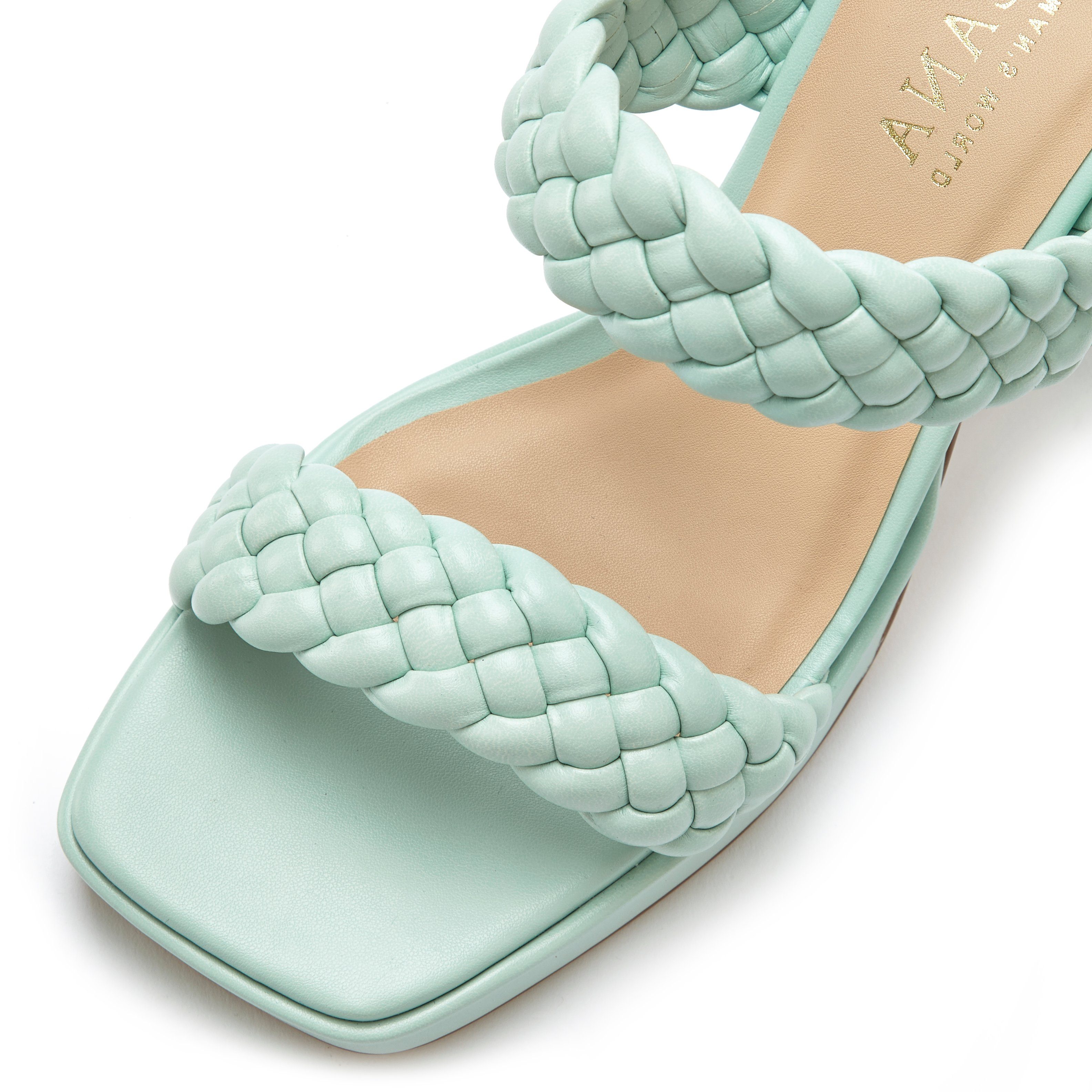Lascana Slippers Mule, sandaal, open schoen, verfijnde bandjes in vlechtontwerp