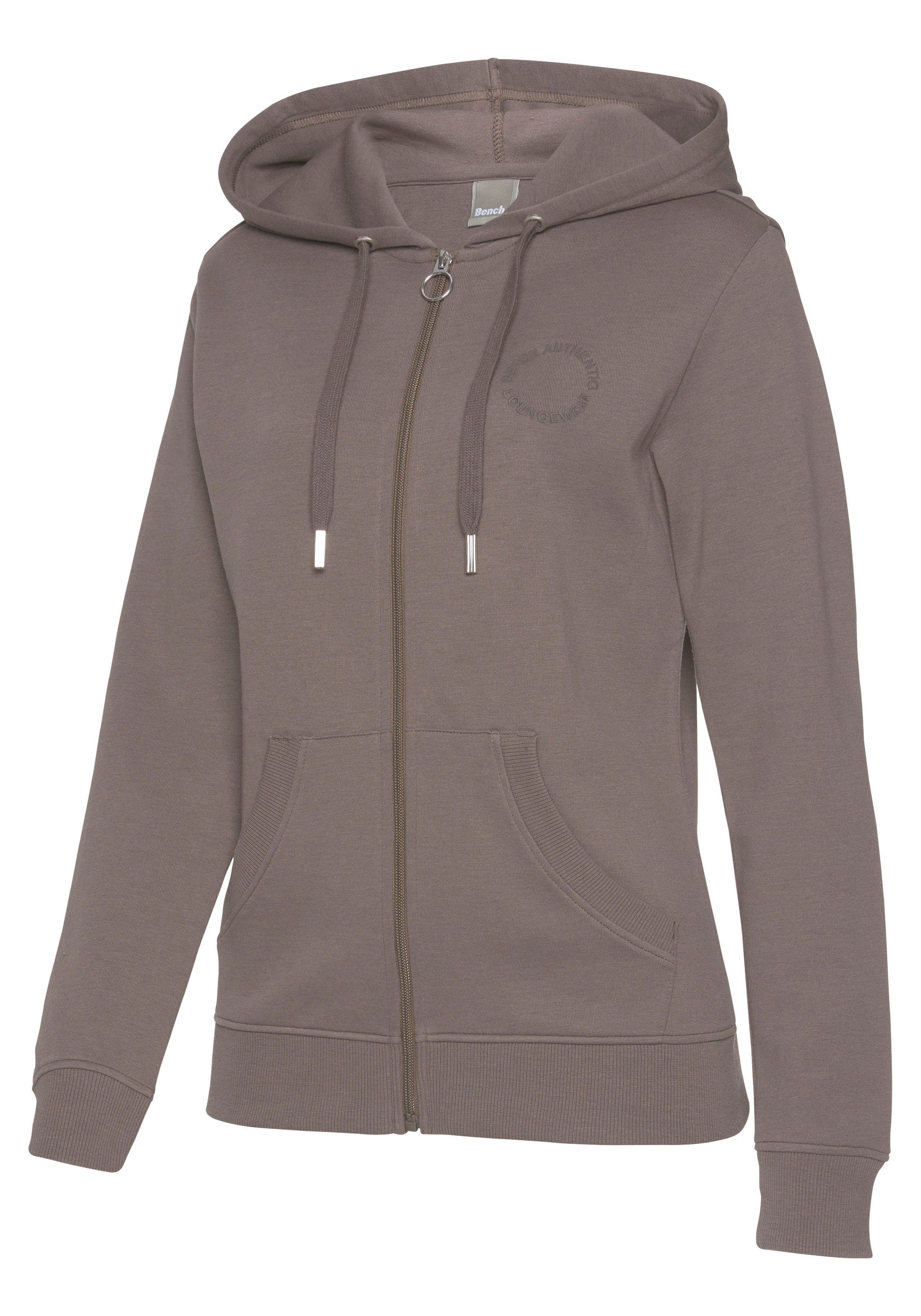 Bench. Loungewear Capuchonsweatvest Met geborduurd logo met logo en kangoeroezak, loungewear