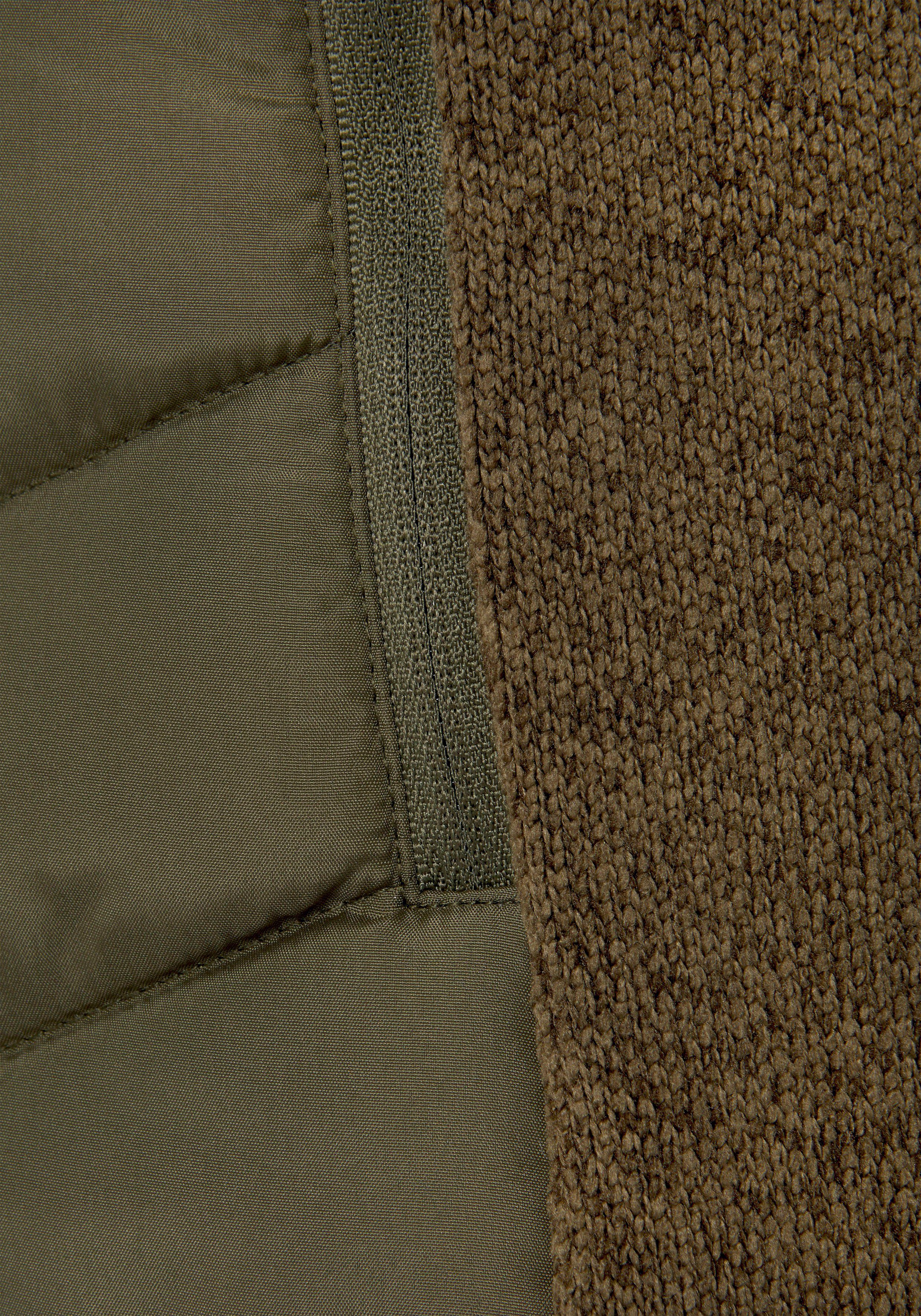 Vivance Gewatteerde jas met tricot-fleece-mouwen