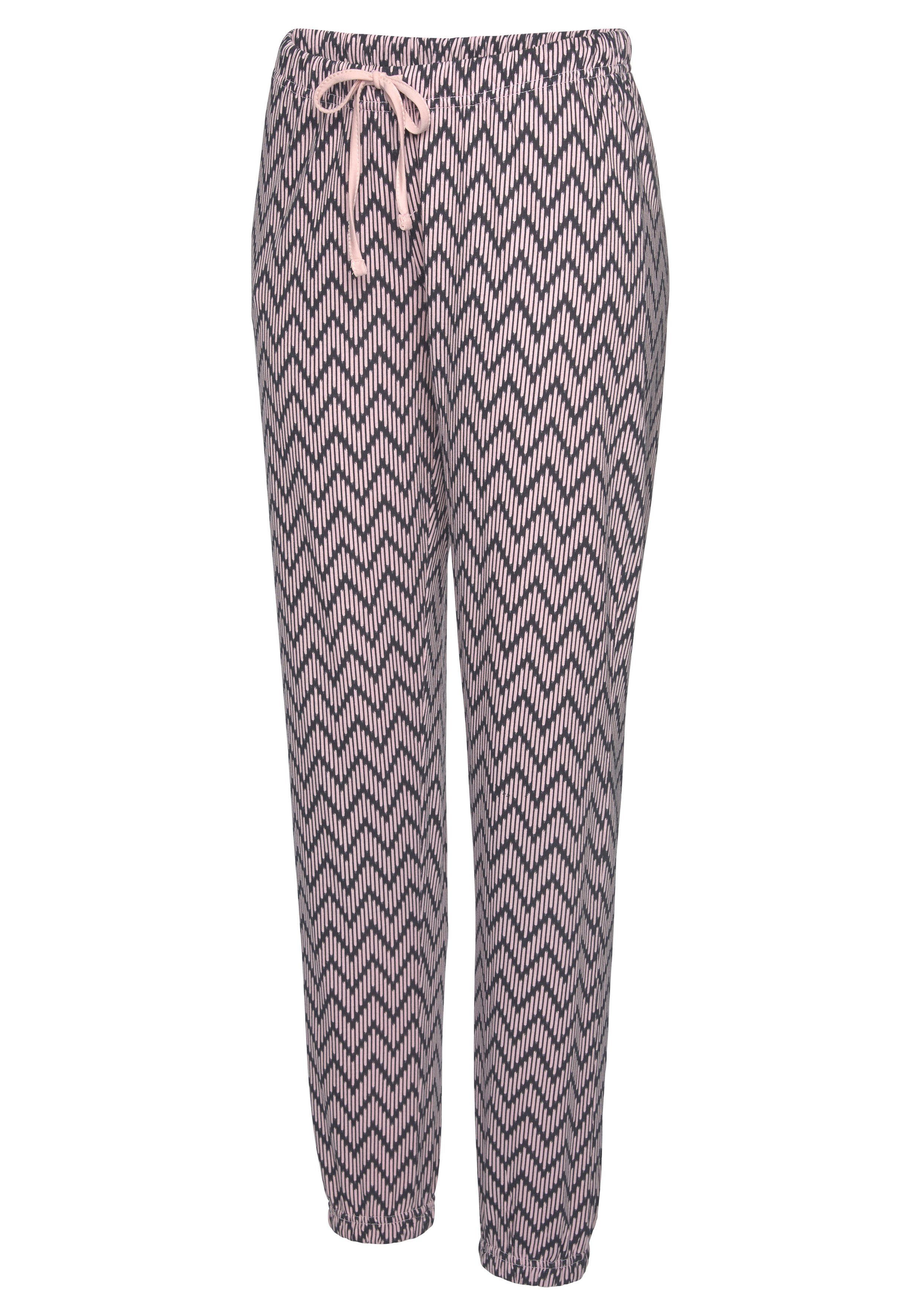 Vivance Dreams Pyjama met gedessineerde pyjamabroek (2-delig, 1 stuk)
