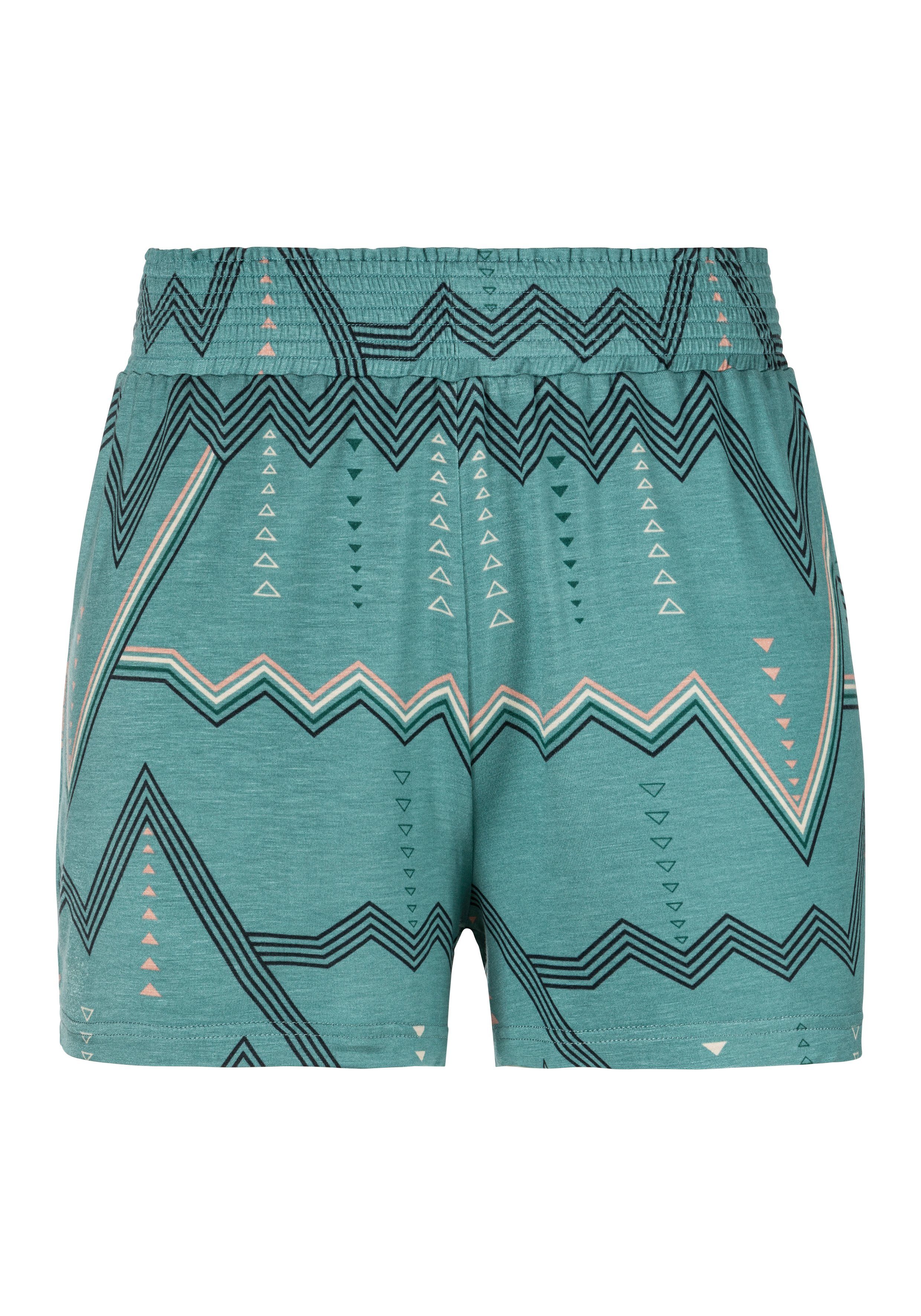 Lascana Pyjamashort met grafisch zigzagmotief
