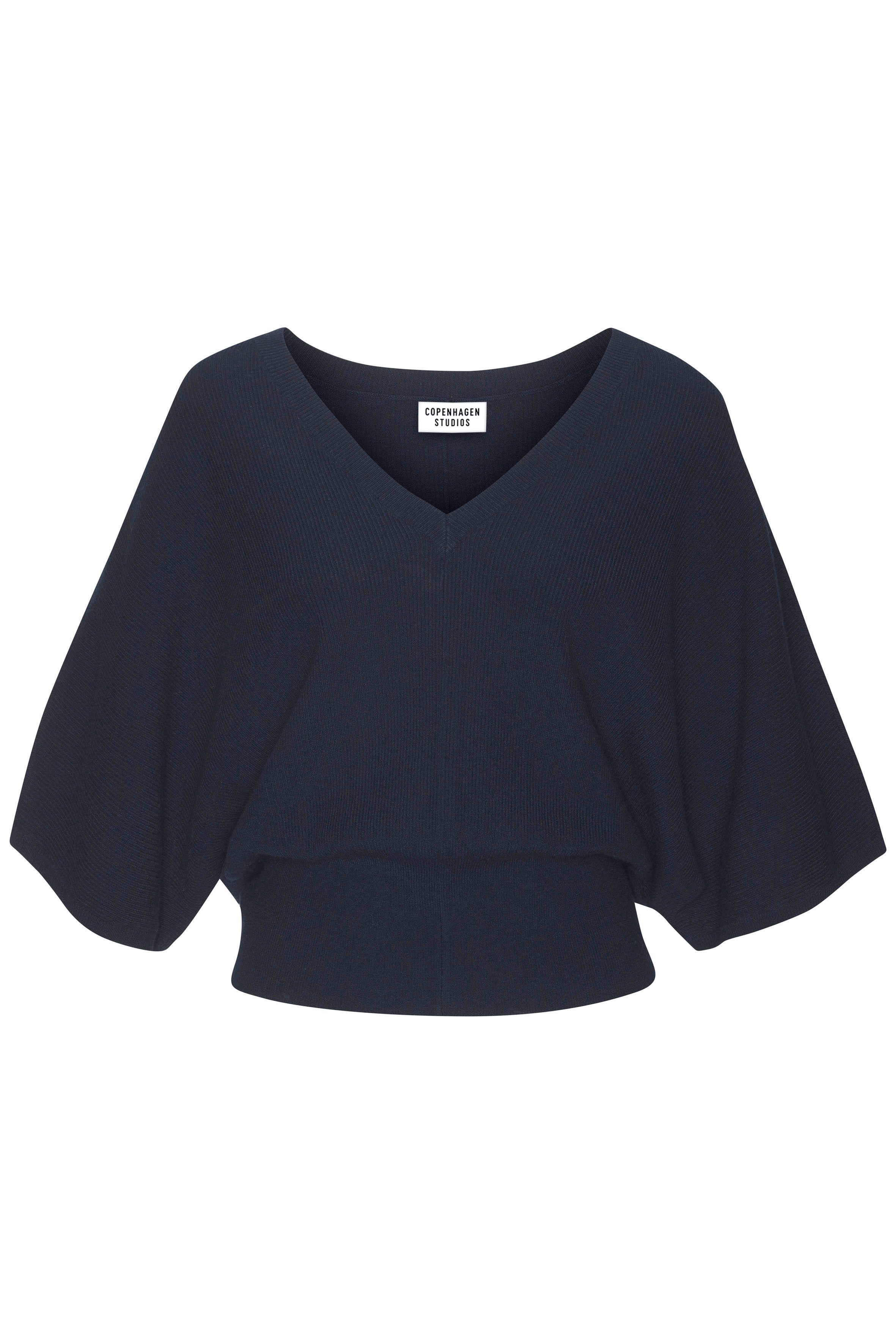 Copenhagen Studios Shirt met vleermuismouwen van hoogwaardige, fijne rib, loungewear