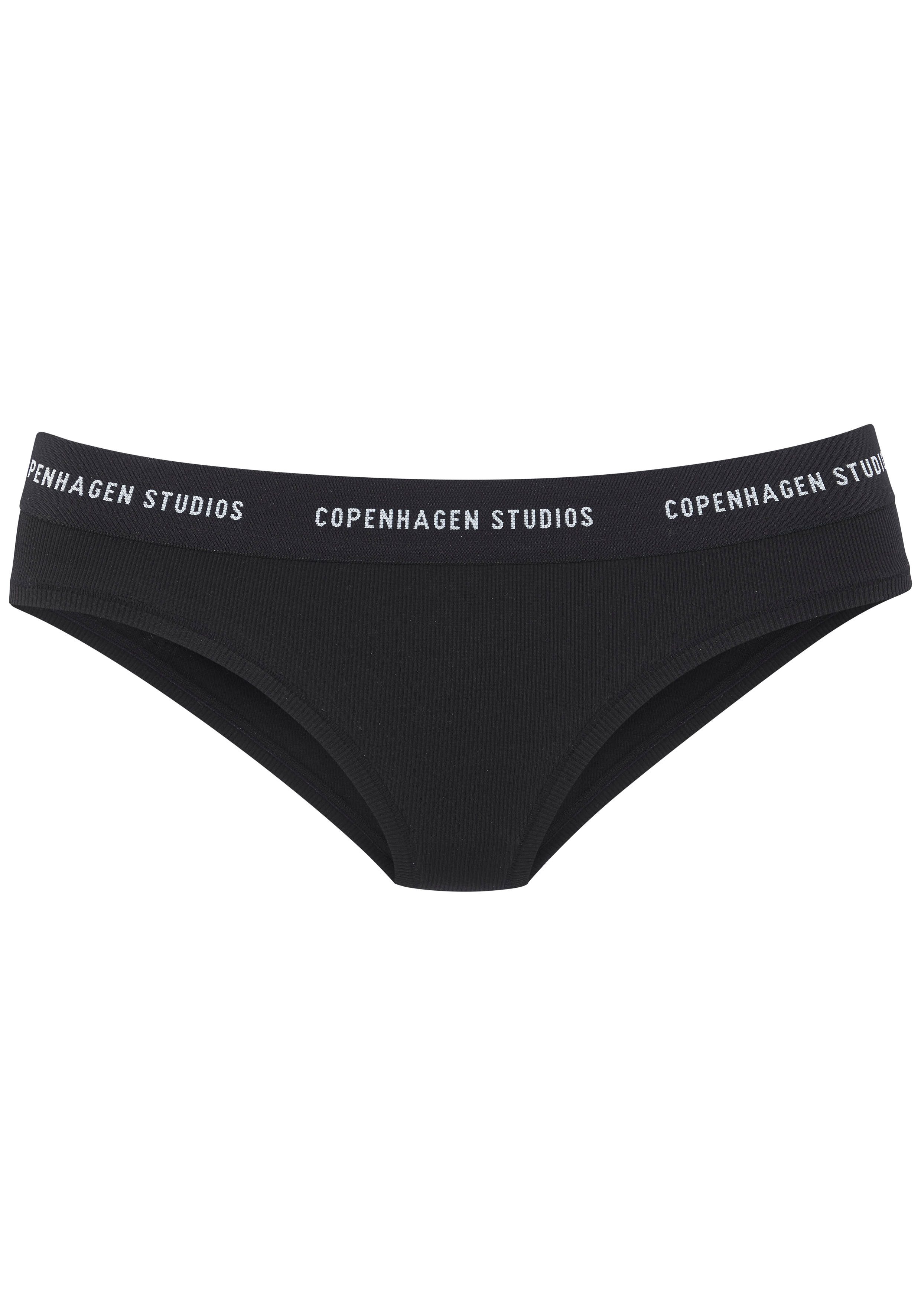 Copenhagen Studios Bikinibroekje Met zachte logoband van geribde bio-katoenkwaliteit (Set van 2)