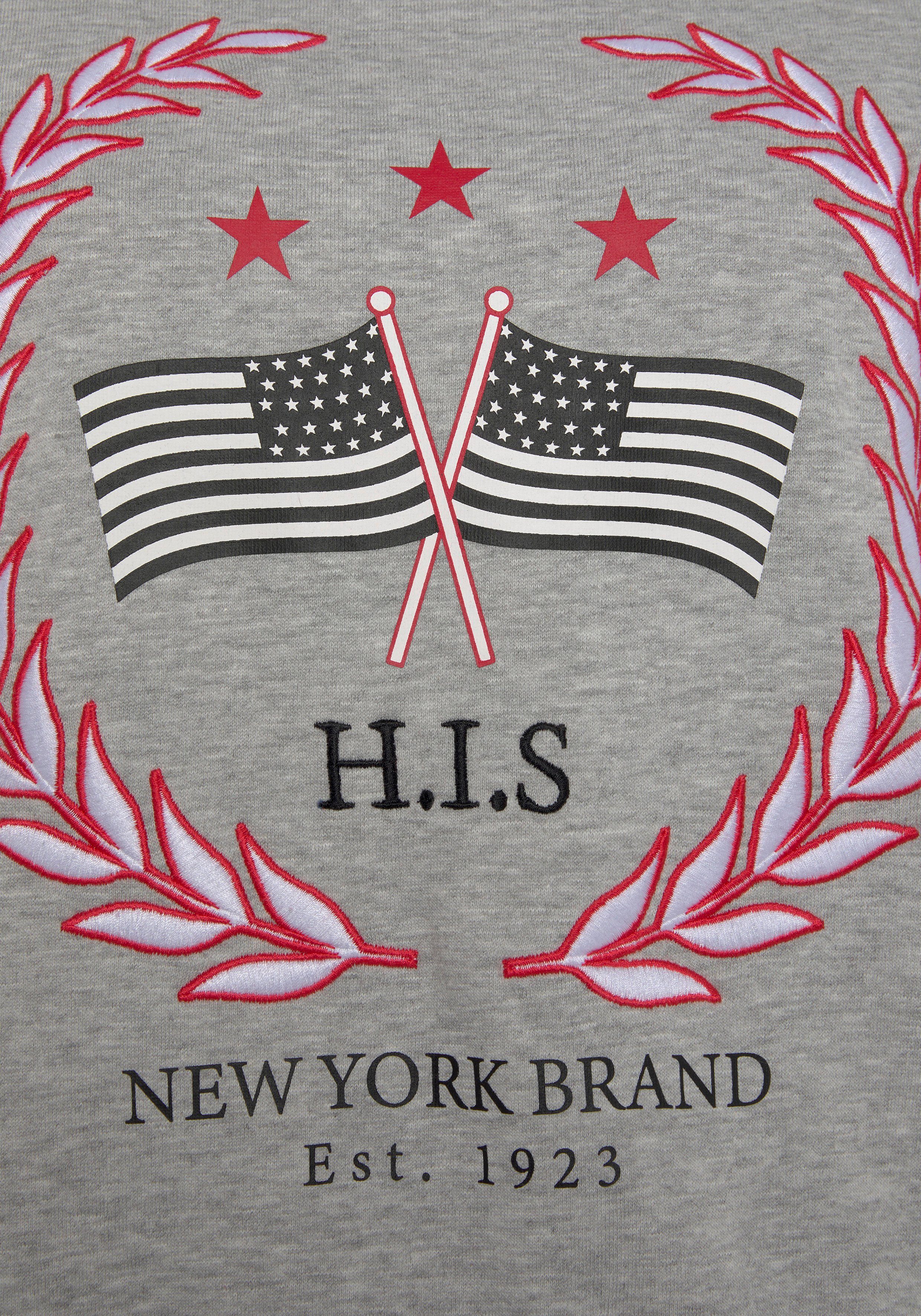 H.I.S Sweatshirt met trendy logo-print, loungeanzug (1-delig)