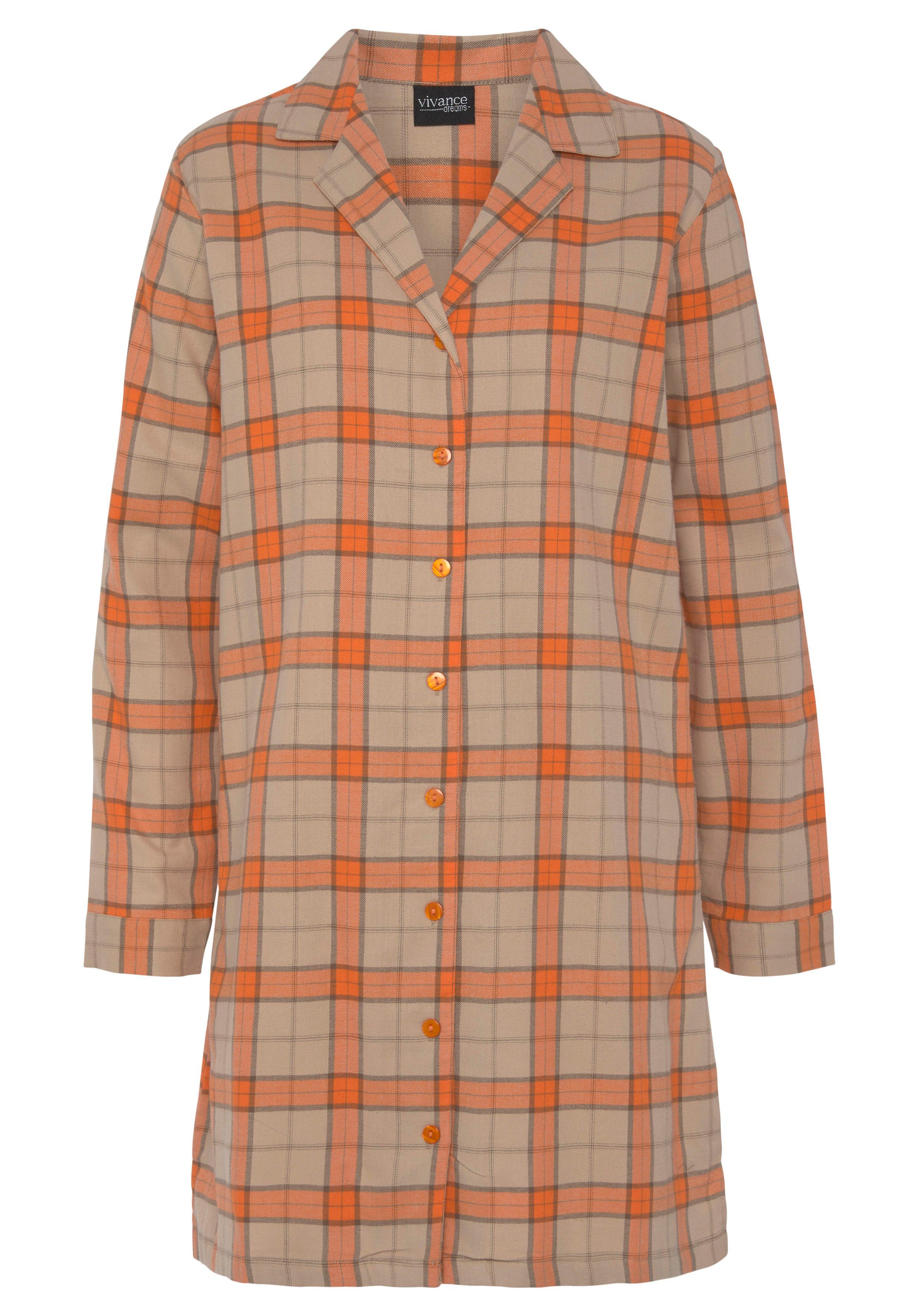Vivance Dreams Nachthemd van knuffelzacht flanel