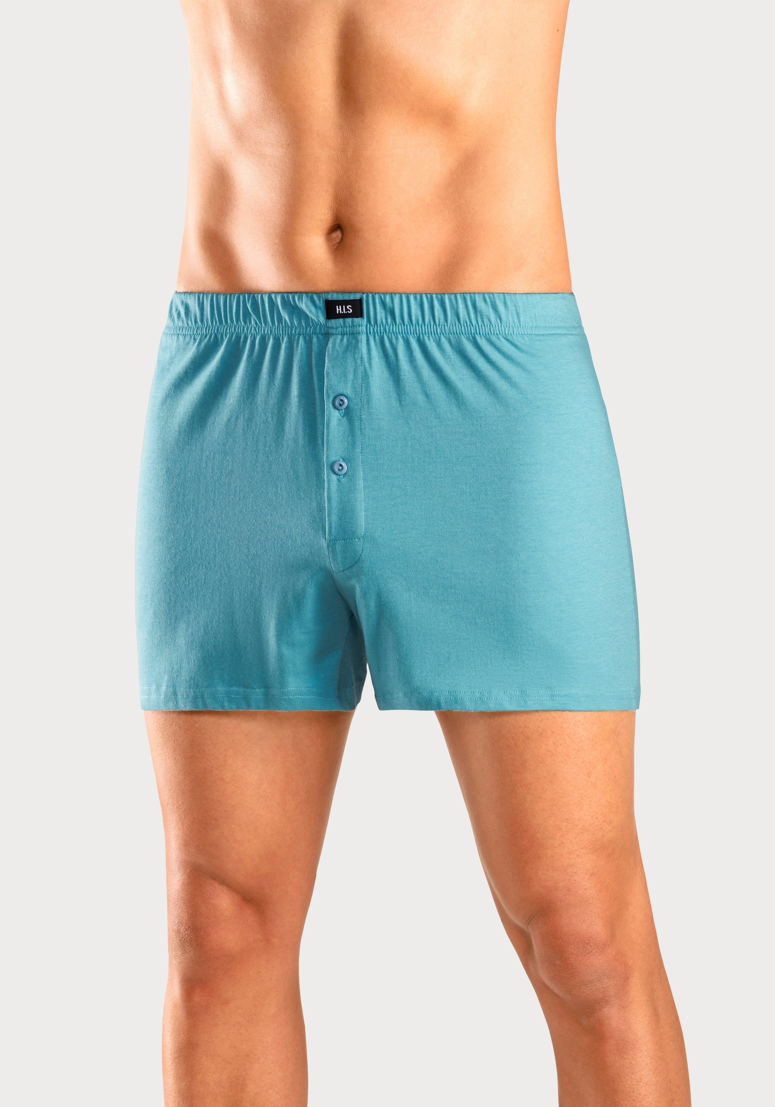 H.I.S Wijde boxershort Heren boxer wijdte pasvorm, comfortband, van katoen-stretch (set, 5 stuks)