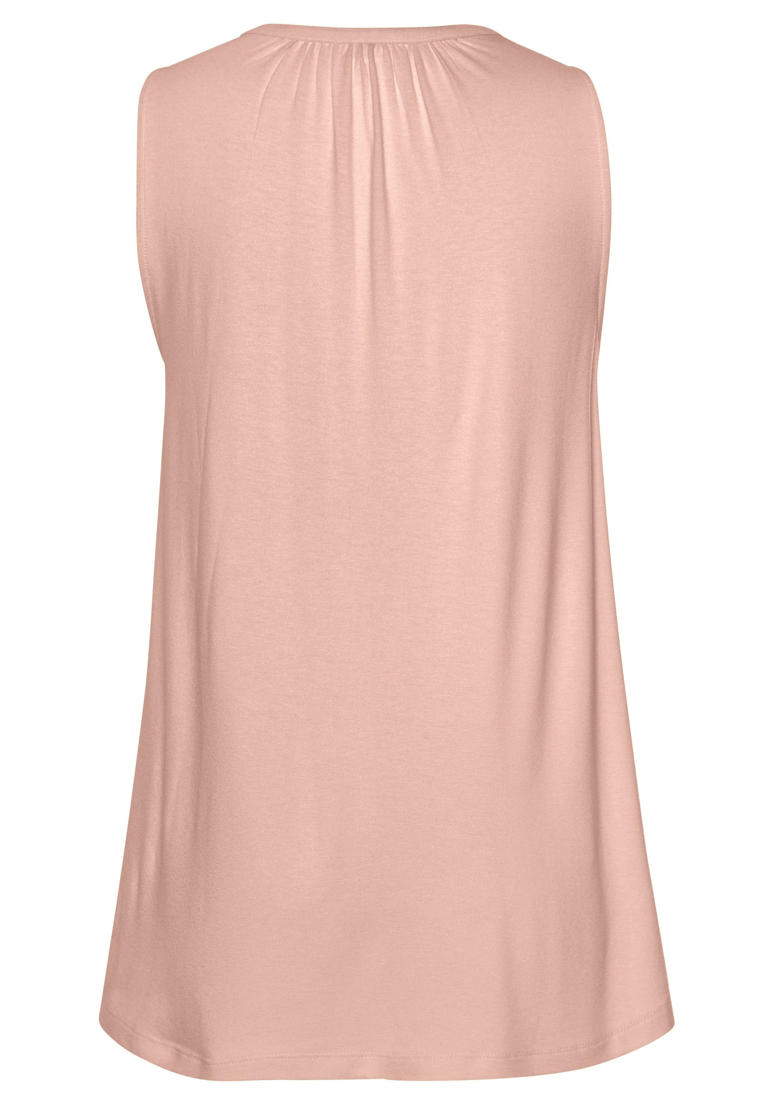 Lascana Tanktop met bandjes bij de hals, elegante blousetop