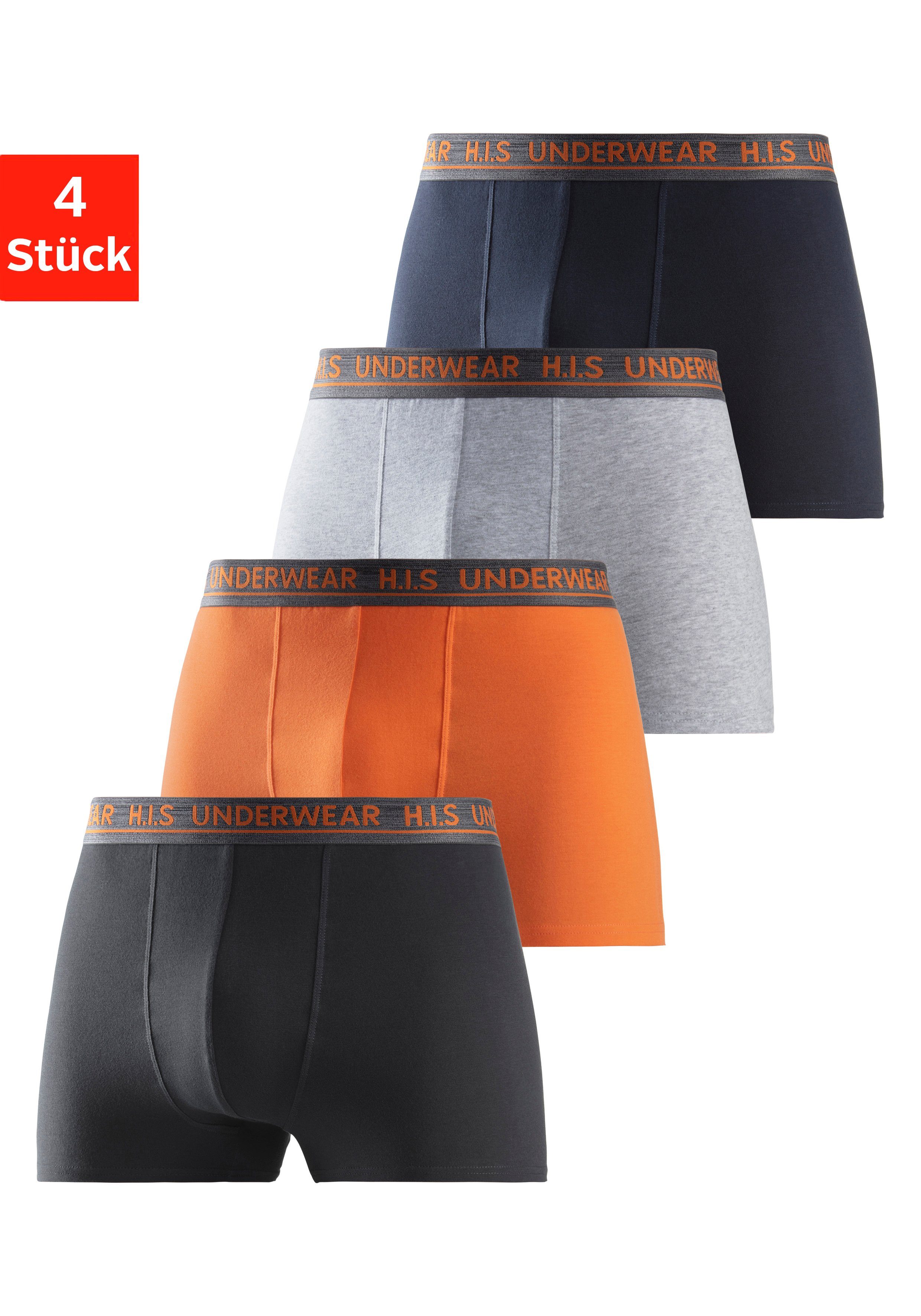 H.I.S Boxershort voor heren met comfortabele stretchband (set, 4 stuks)