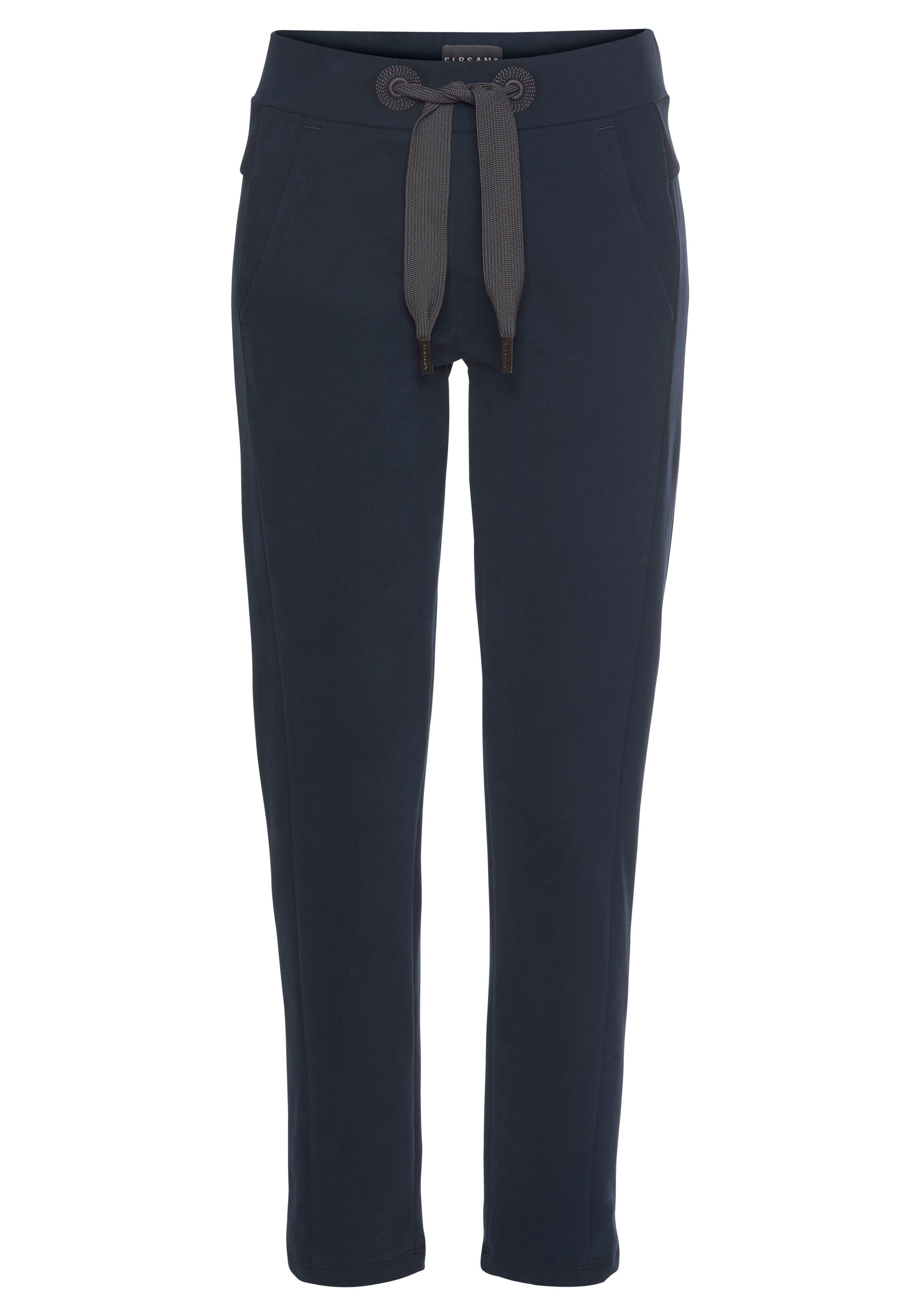 Elbsand Sweatbroek Brinja met logoprint op de tailleband en zakken, joggingbroek, loungebroek