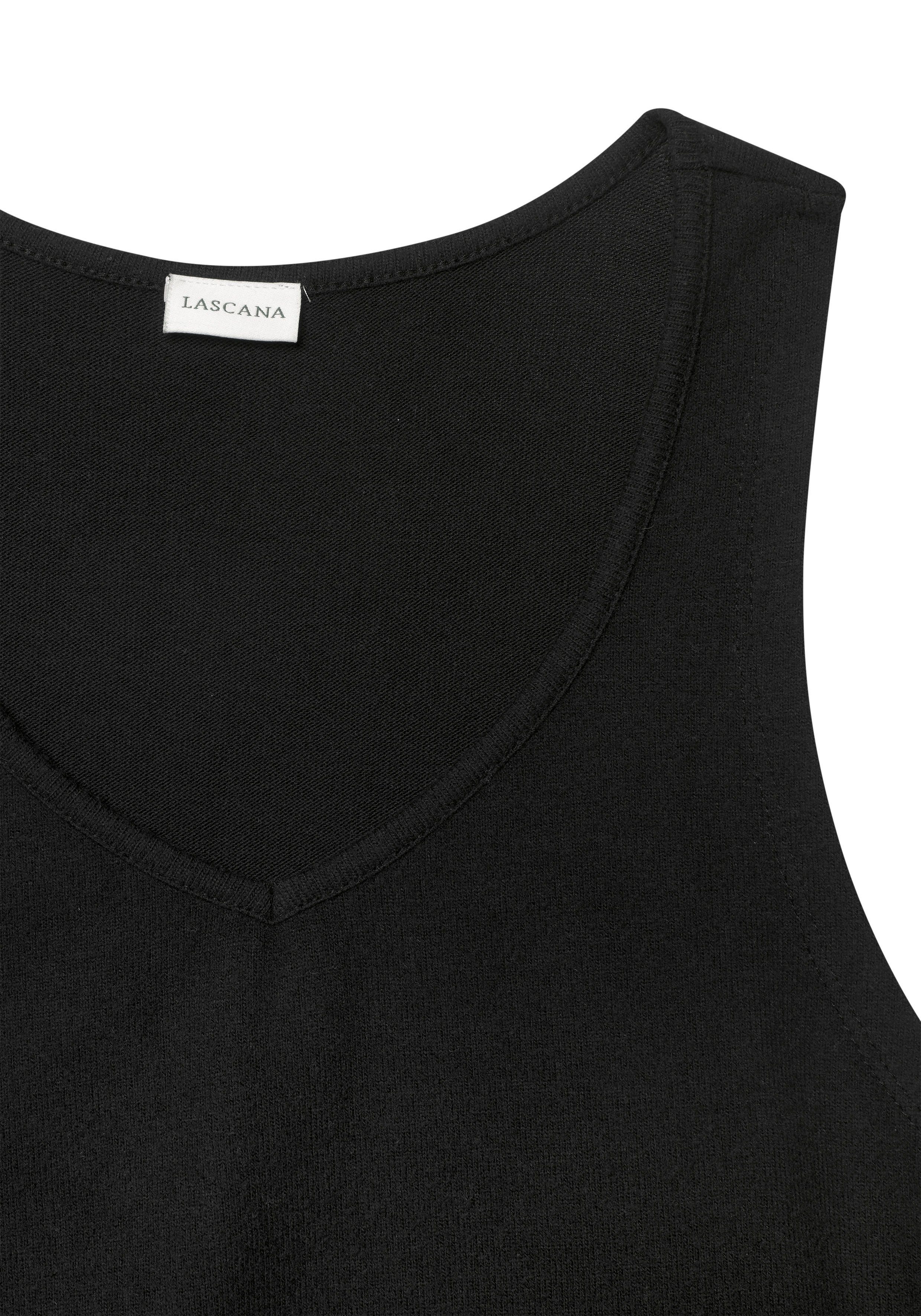 Lascana Gebreide top met brede banden, loungewear