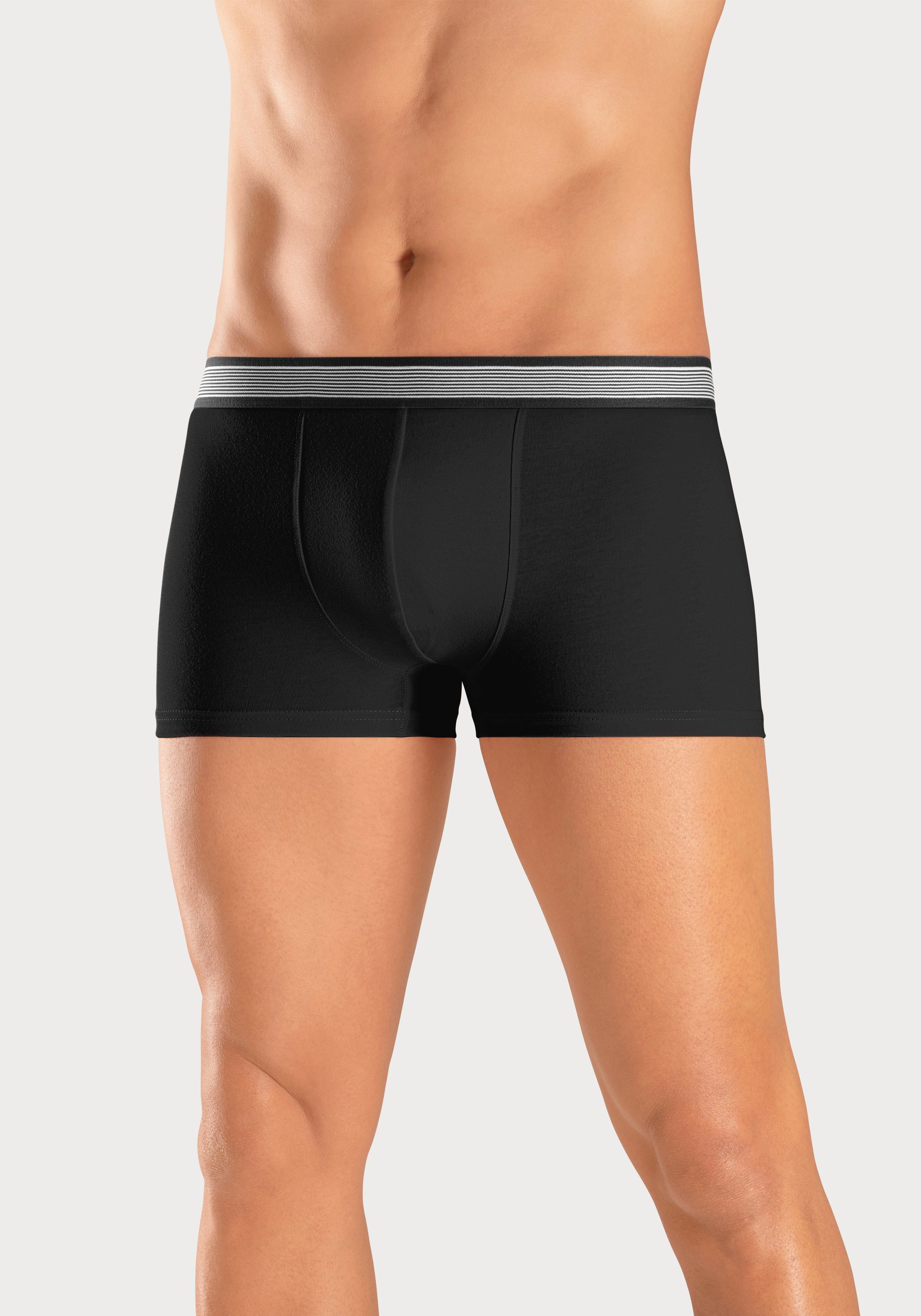 H.I.S Boxershort voor heren met gestreepte weefband (set, 4 stuks)