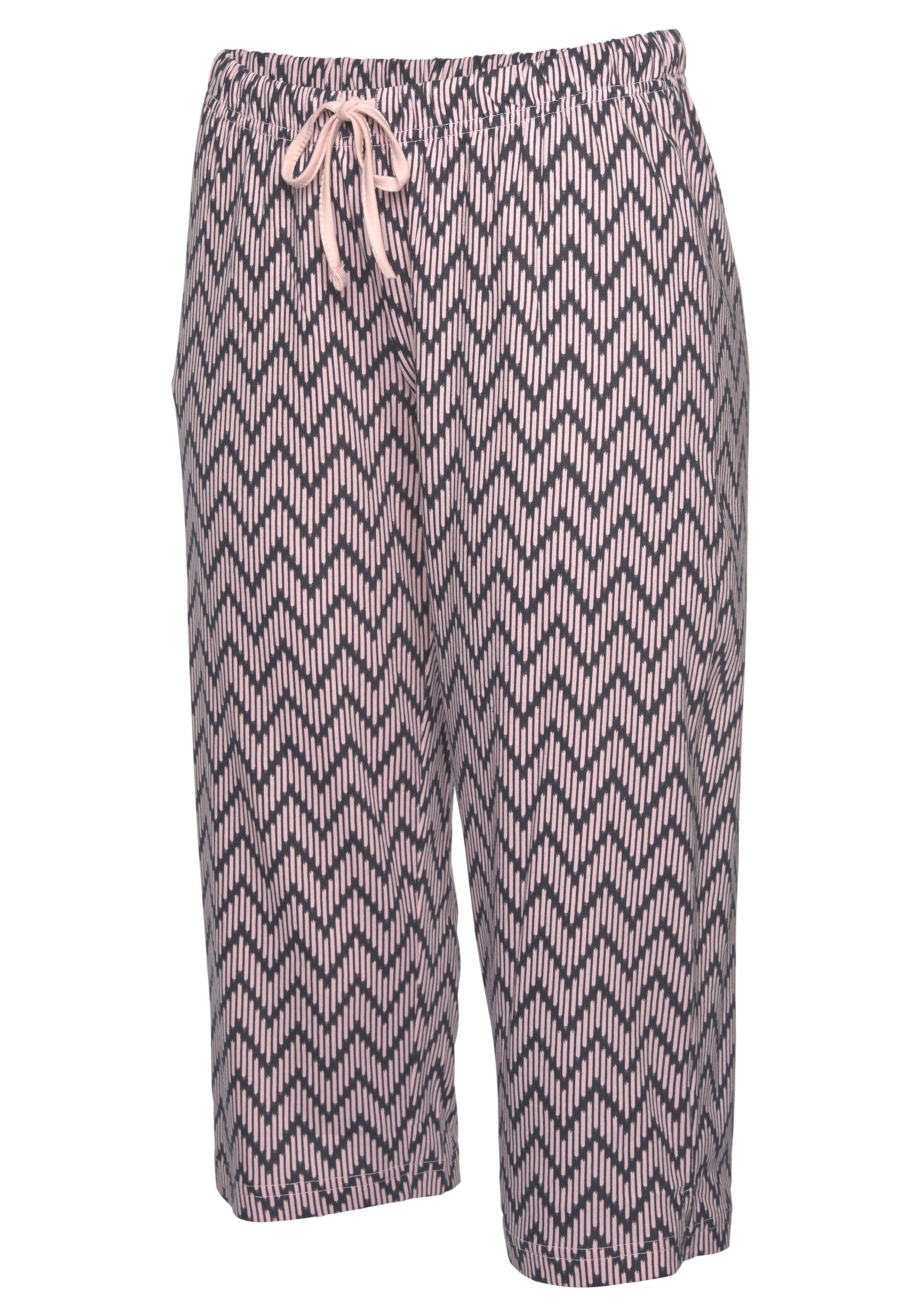 Vivance Dreams Capripyjama met gedessineerde pyjamabroek (2-delig, 1 stuk)