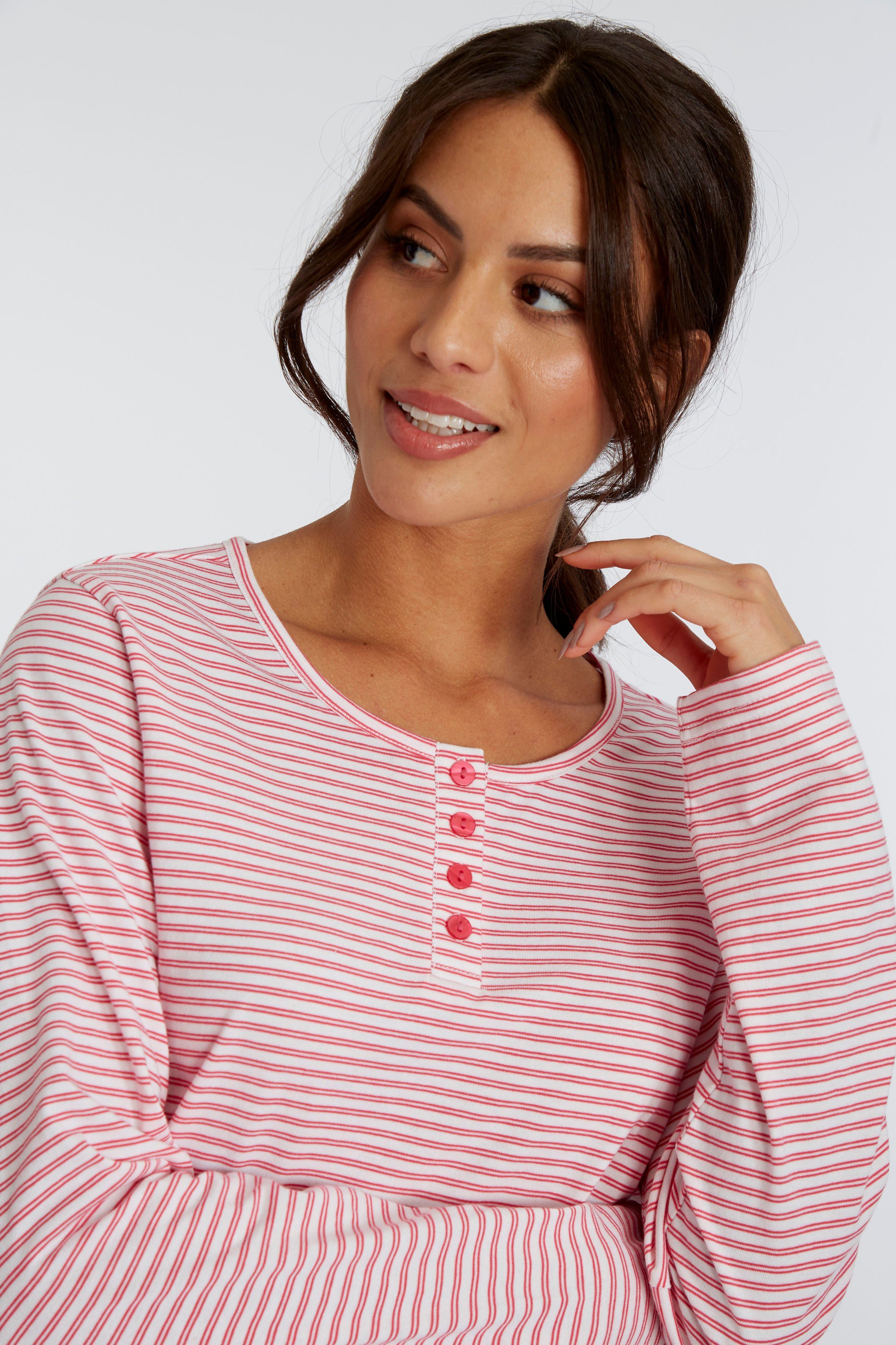 Vivance Dreams Pyjama met strepen van voorgeverfd garen (set, 2-delig)