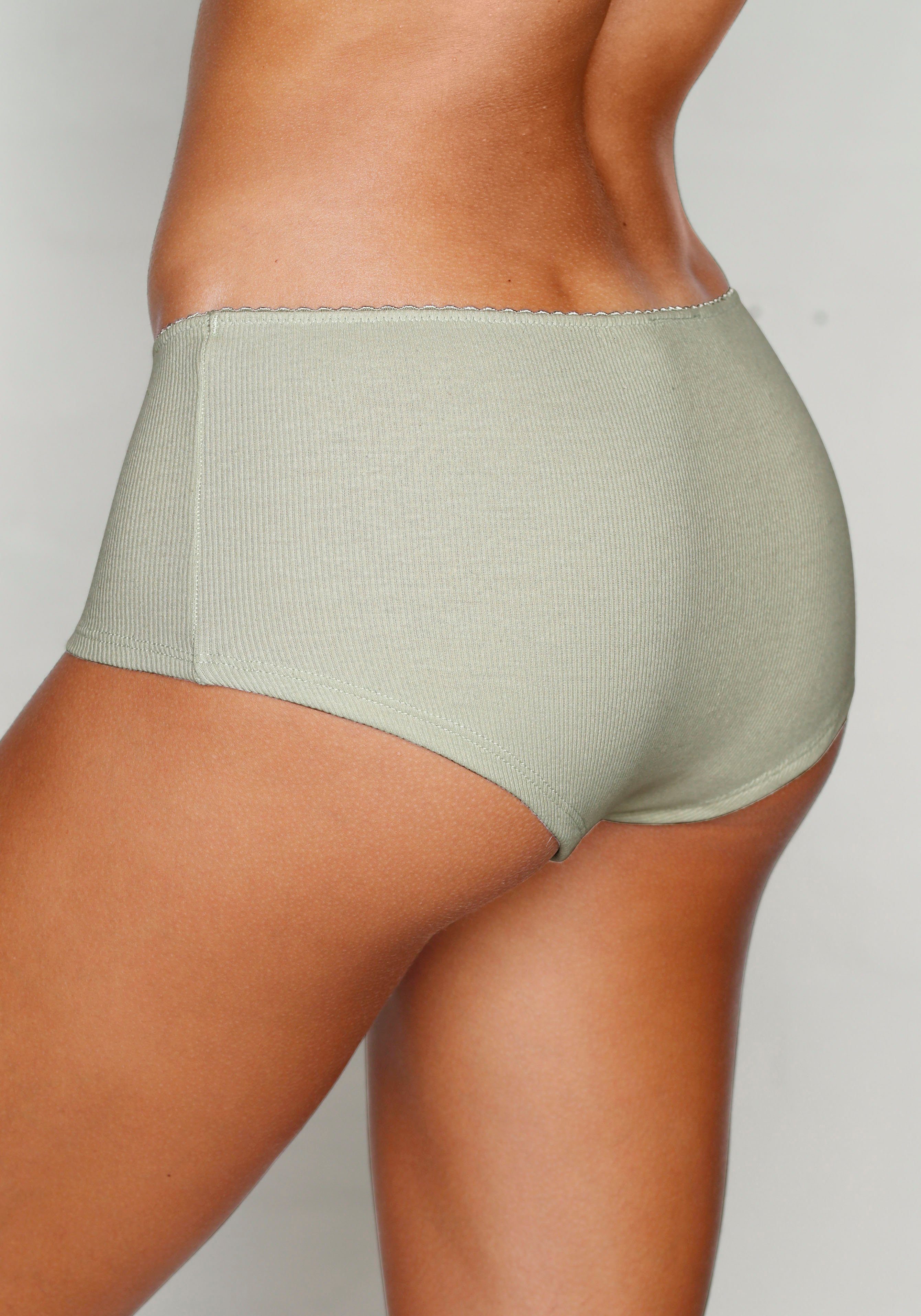 Vivance Hipster van zachte en elastische ribstof, met delicate roosjes vooraan (3 stuks)