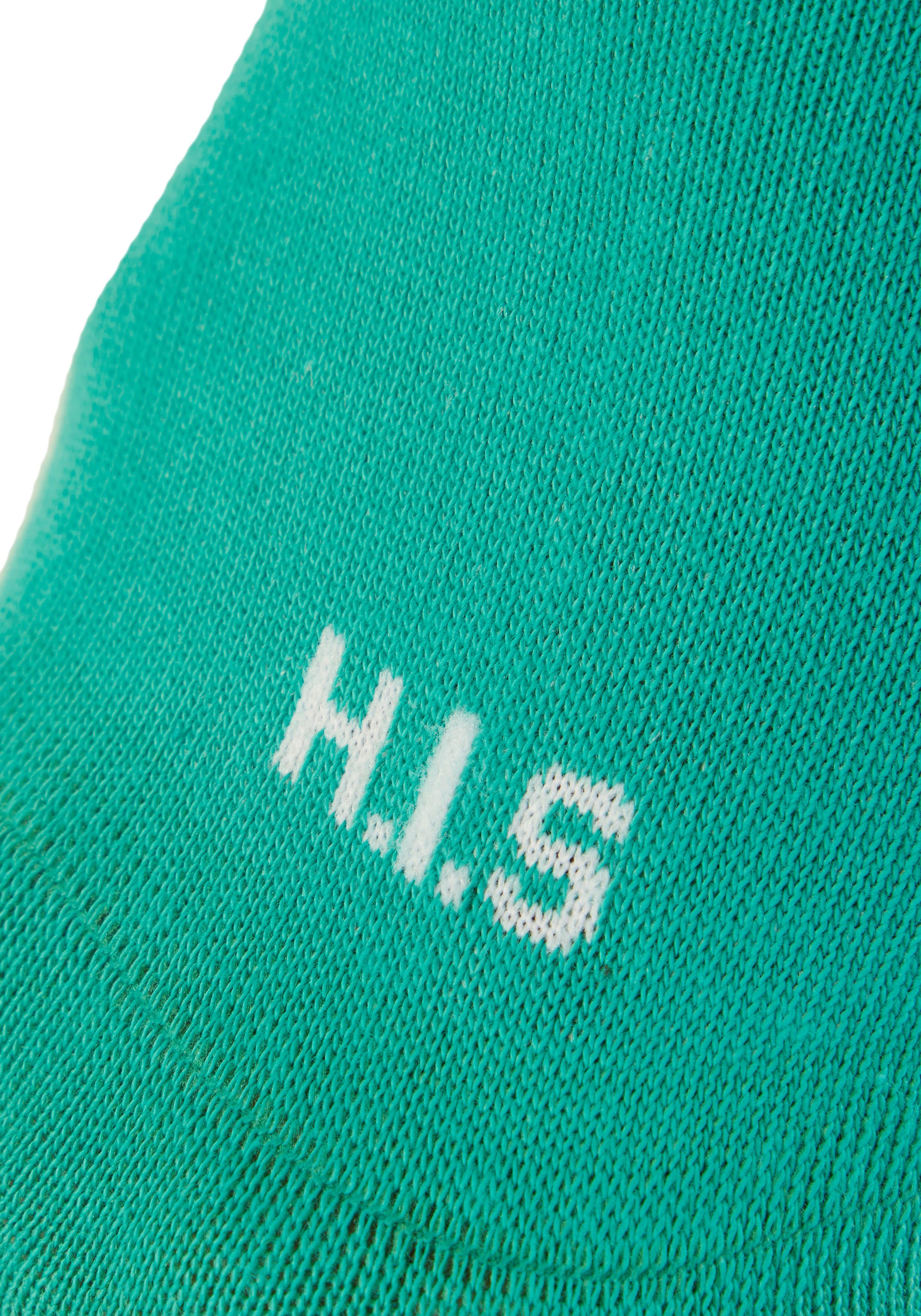 H.I.S Korte sokken tweemaal effen, eenmaal gemêleerd (set, 3 paar)