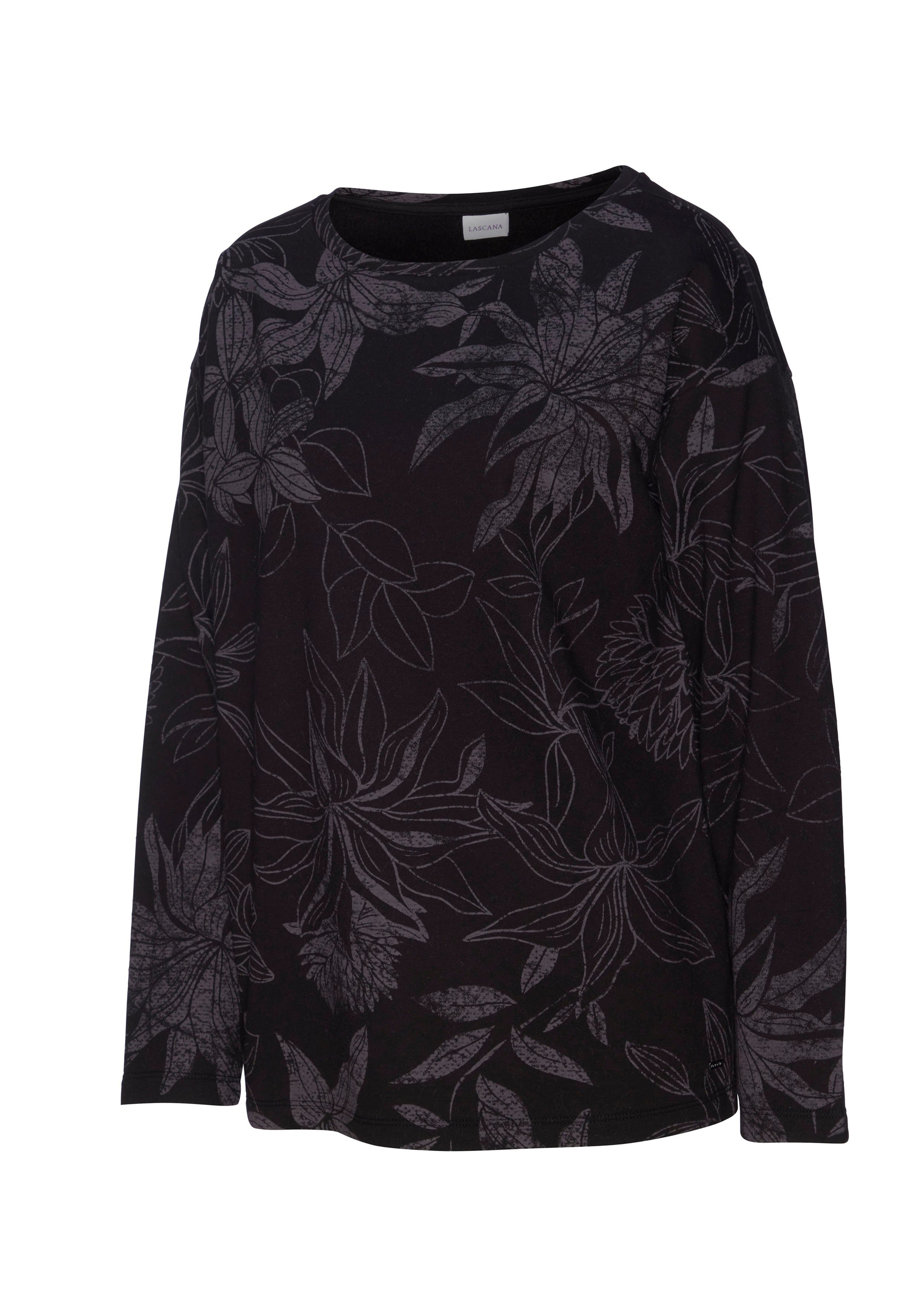 Lascana Sweatshirt met bloemen alloverprint, loungewear, loungepak