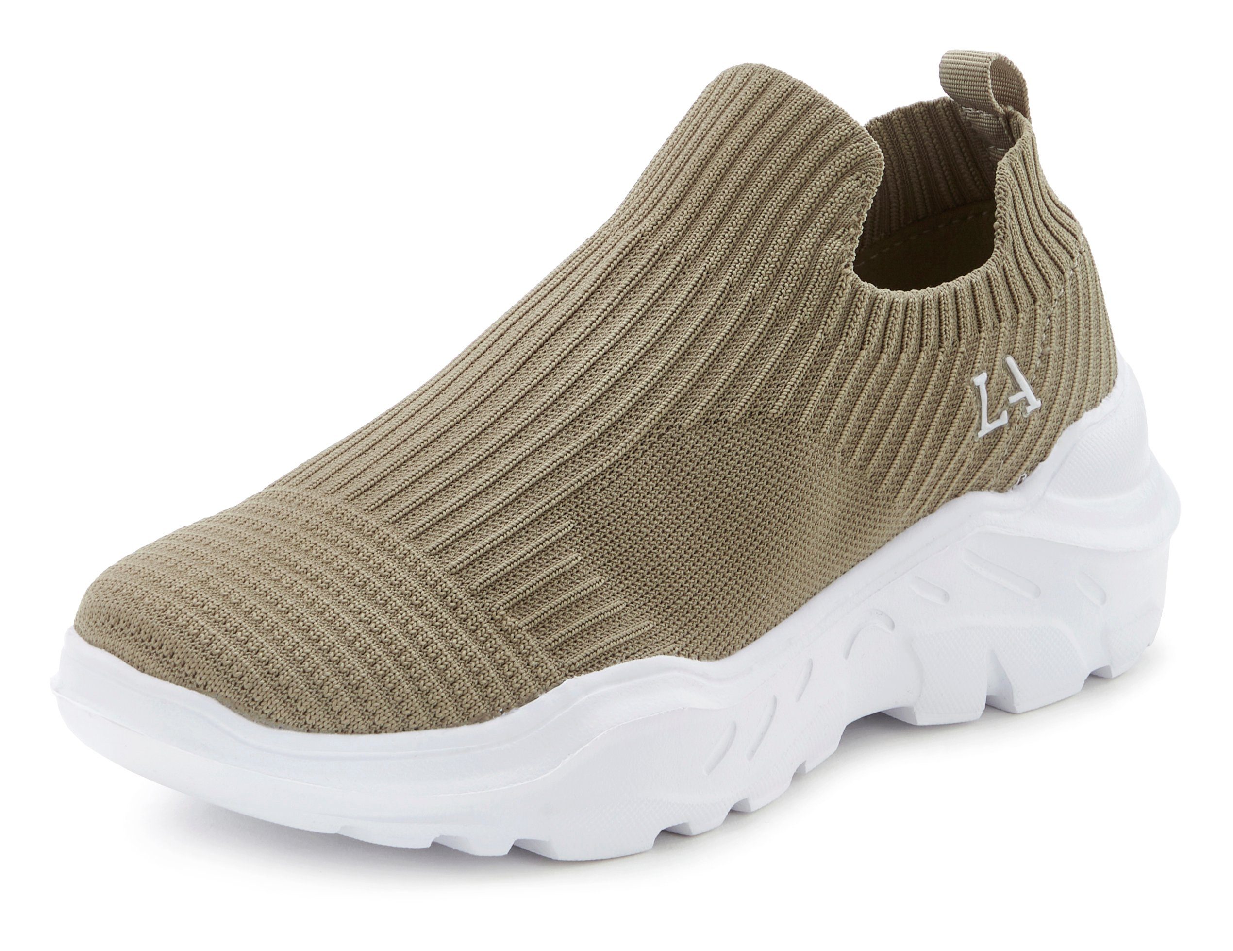Lascana Sneakers Slip-on sneaker, lage schoen, slipper, vrijetijdsschoen VEGAN