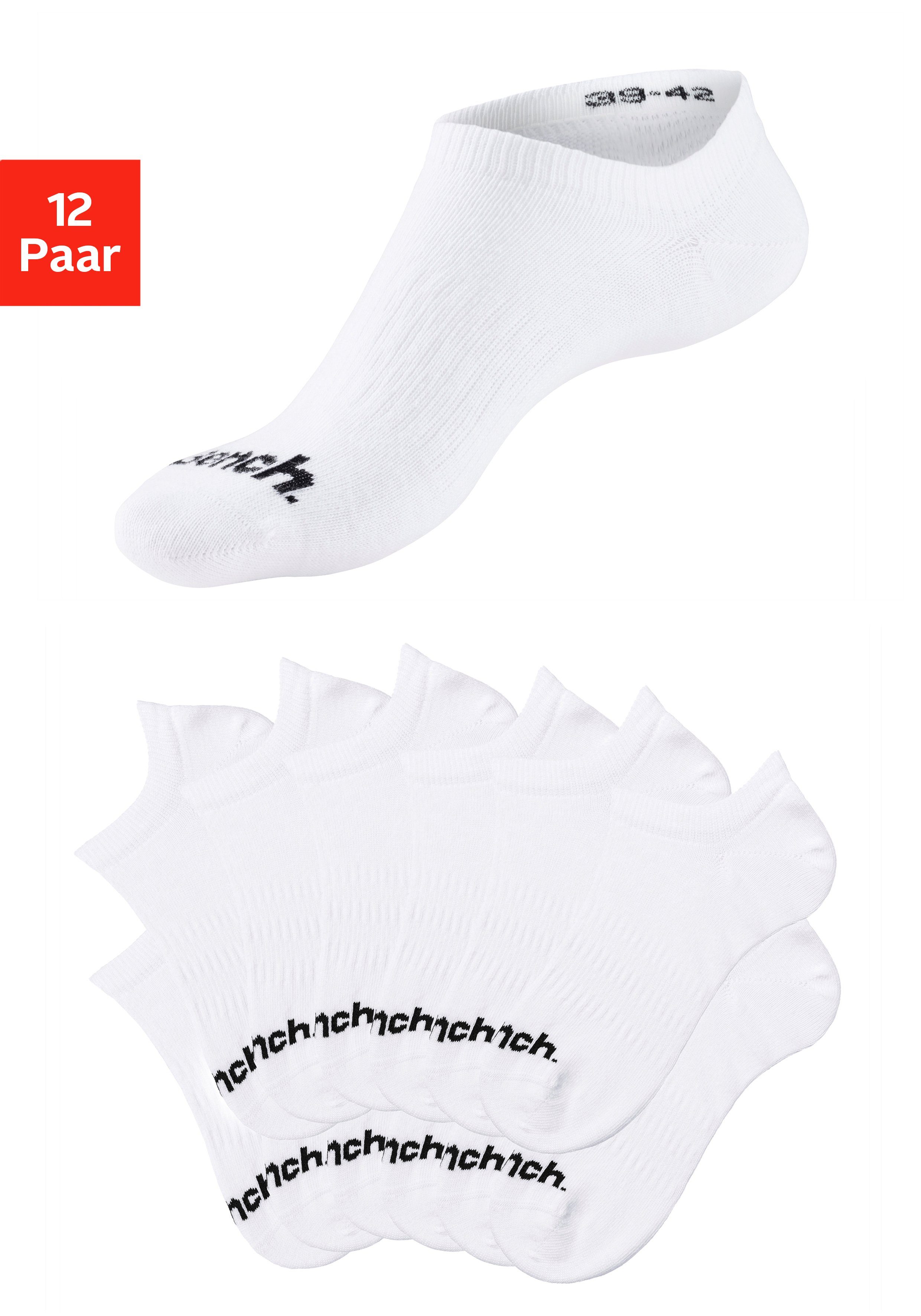 Bench. Sportsokken Sneakersokken verdwijnen in de schoen (set, 12 paar)