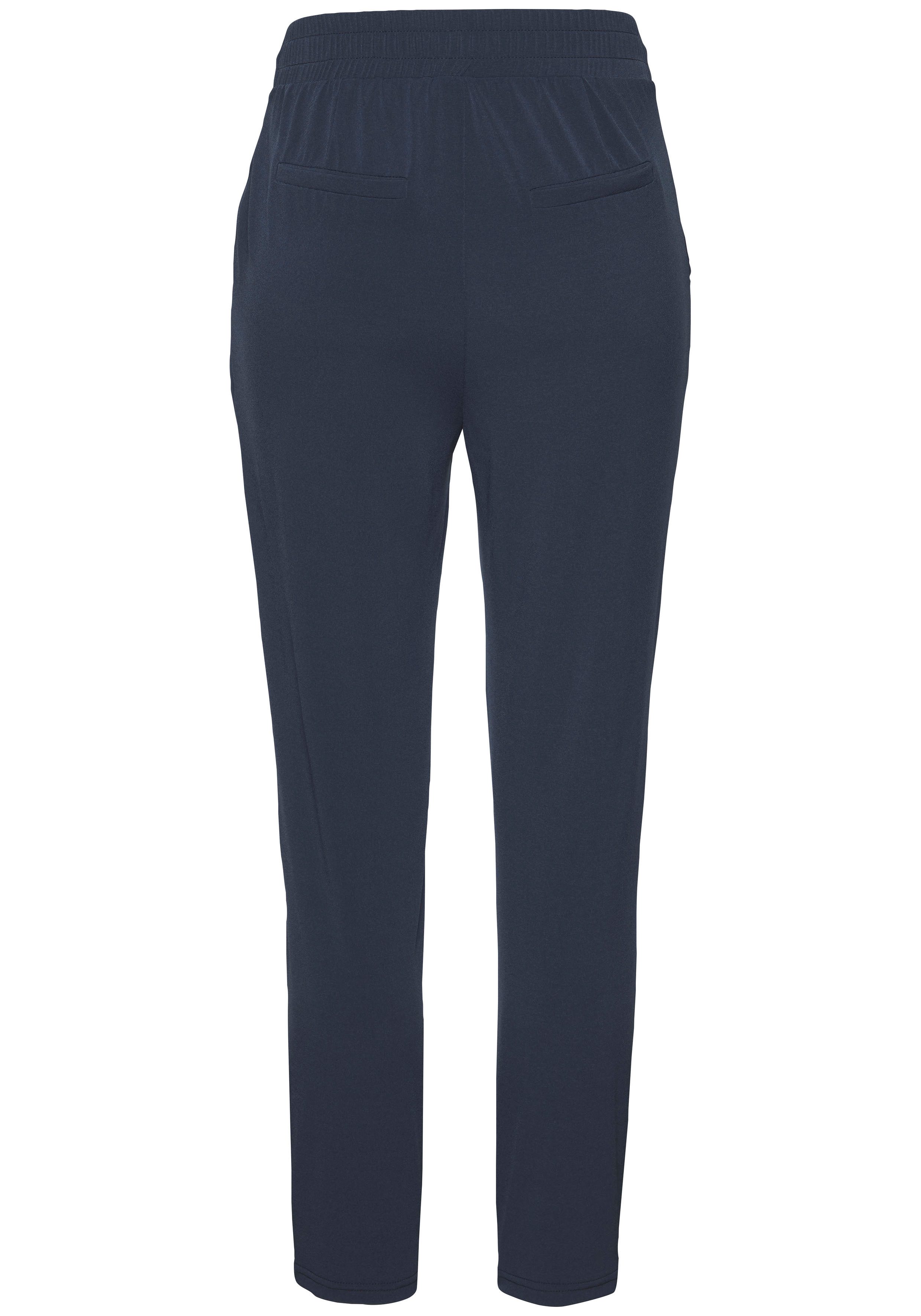Lascana Comfortbroek van gladde jerseykwaliteit, lichte zomerbroek met zakken, kreukvrij