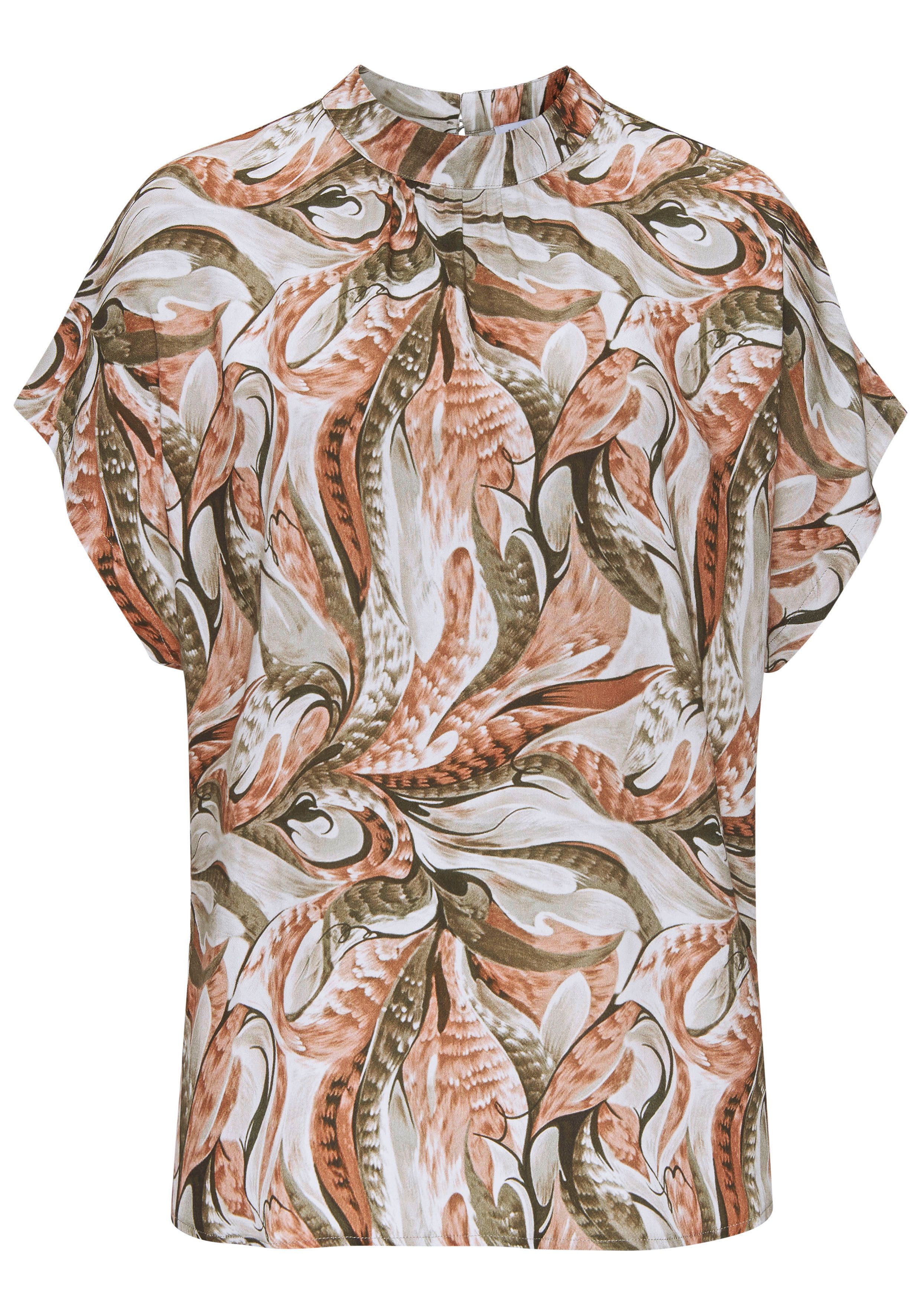 Lascana Blouse met korte mouwen met all-over print, damesblouse, sportief elegant