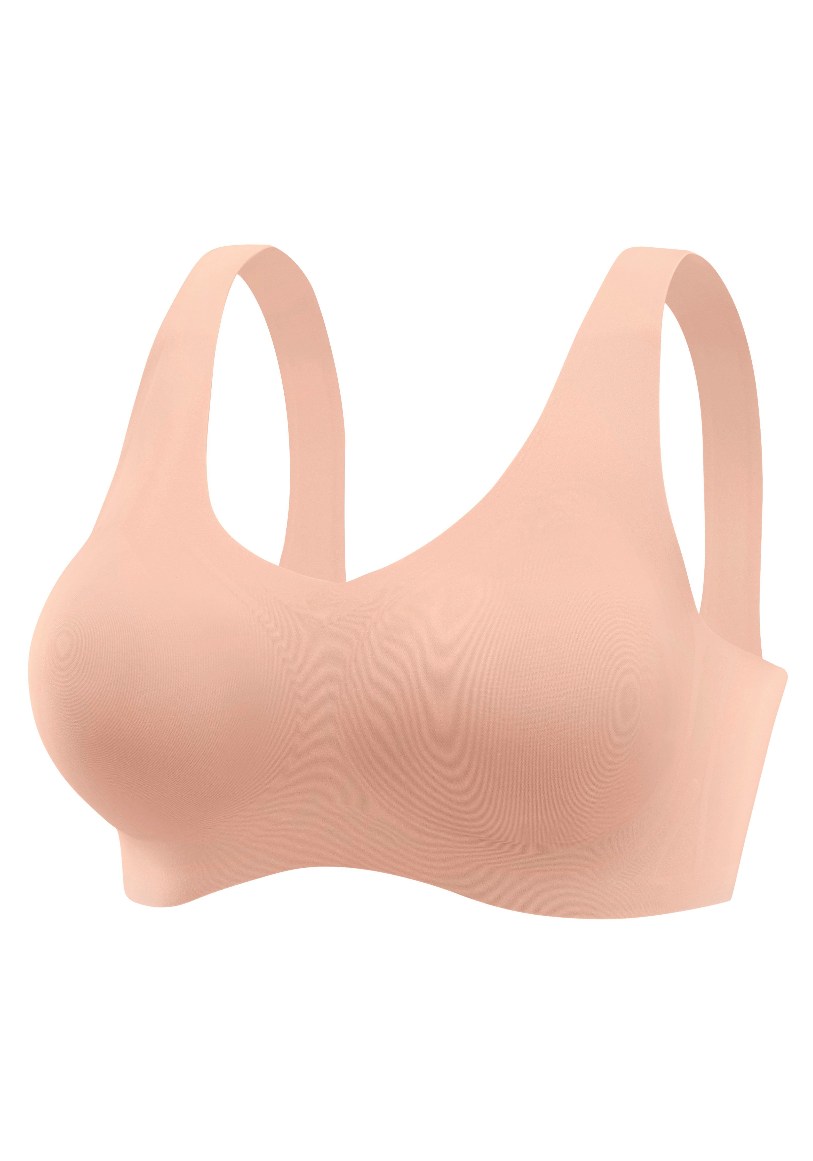 Nuance Bralette-bh SEAMLESS, zonder beugels, met geïntegreerd push-up kussen, Basic Lingerie