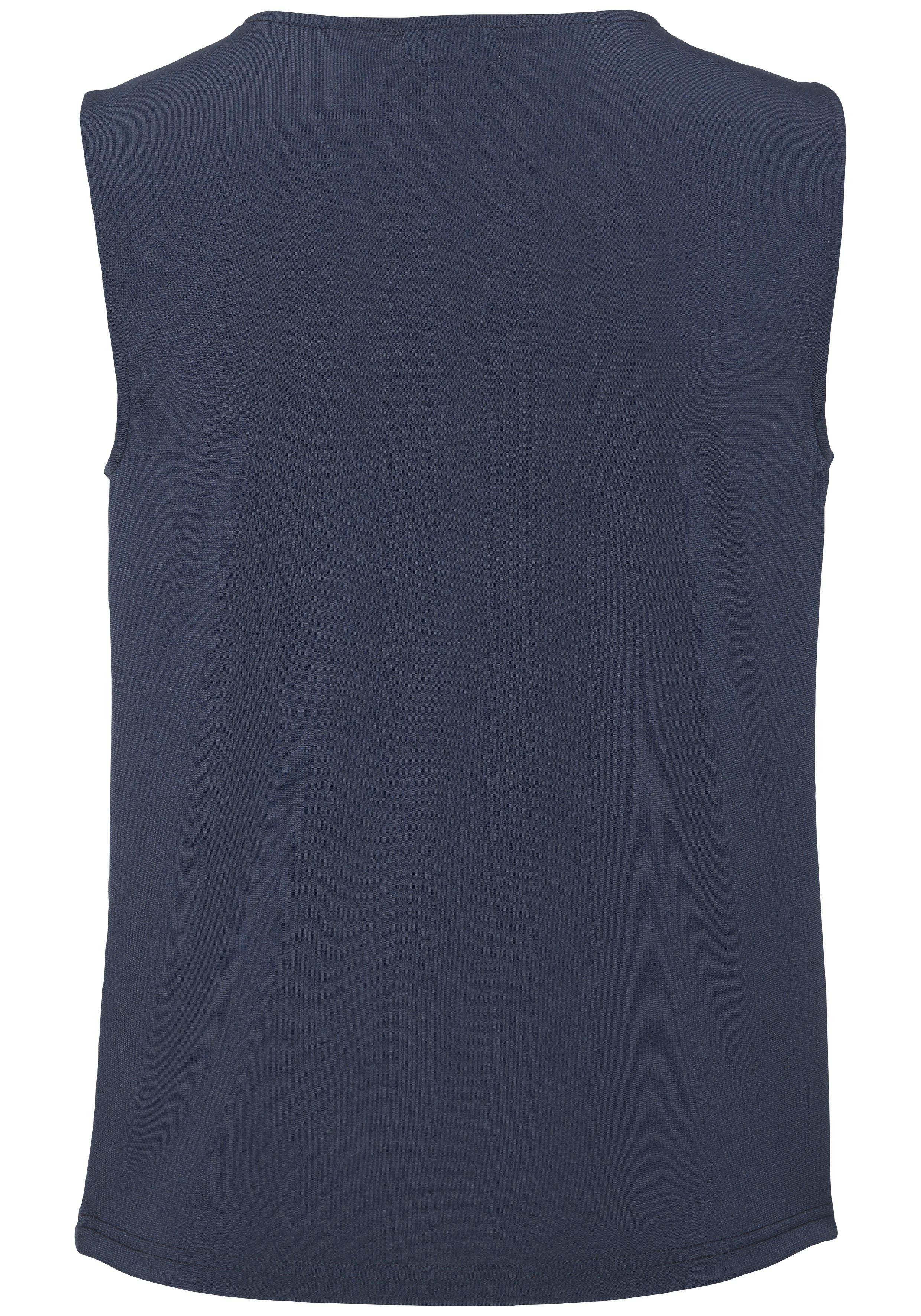 Lascana Tanktop van gladde jerseykwaliteit met cut-out, elegant zomertop, kreukvrij