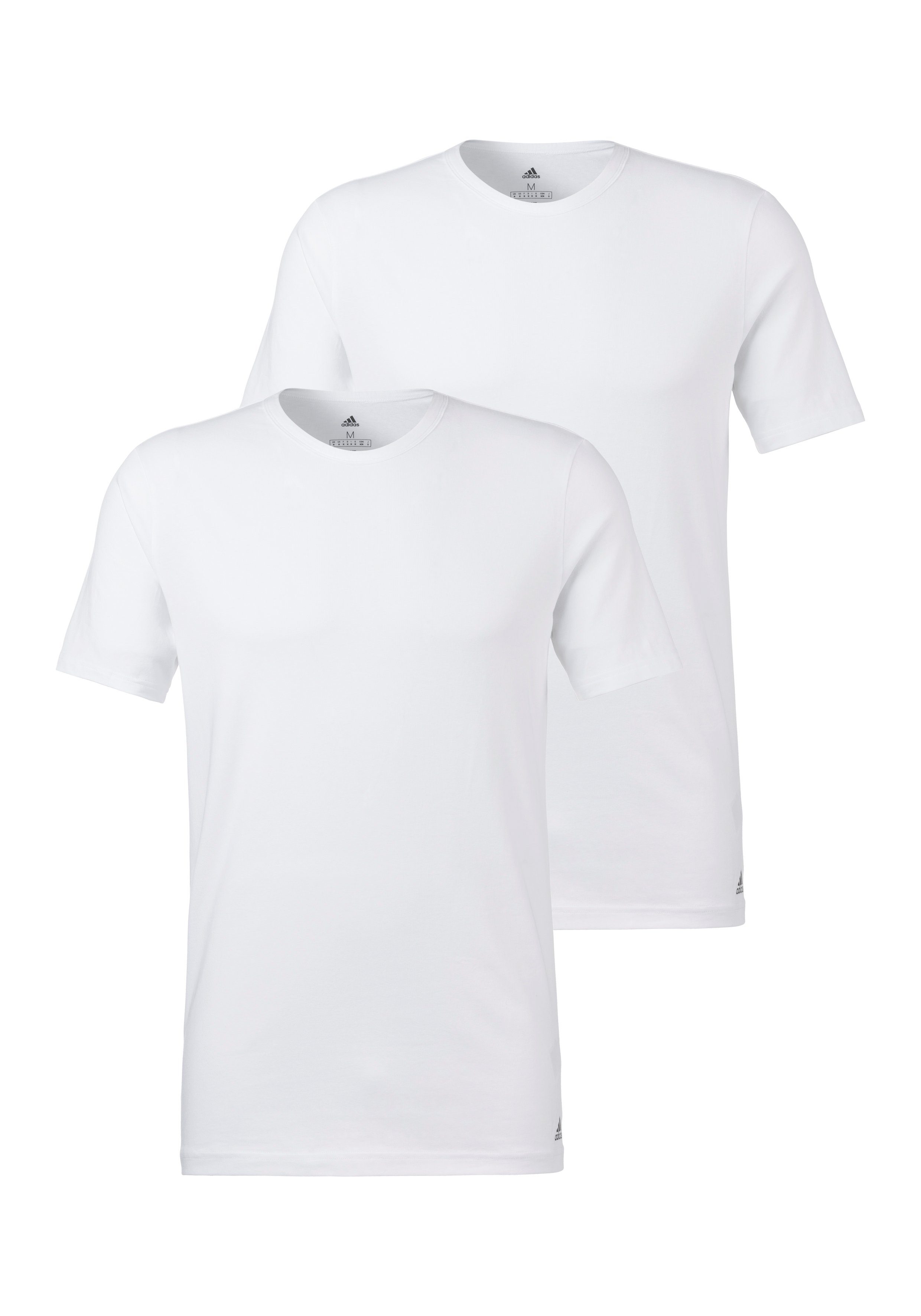 adidas Sportswear T-shirt "Active Flex Cotton" met ronde hals en slim fit (2-delig, Set van 2)