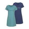 vivance dreams nachthemd met print in kant-look (set van 2) blauw