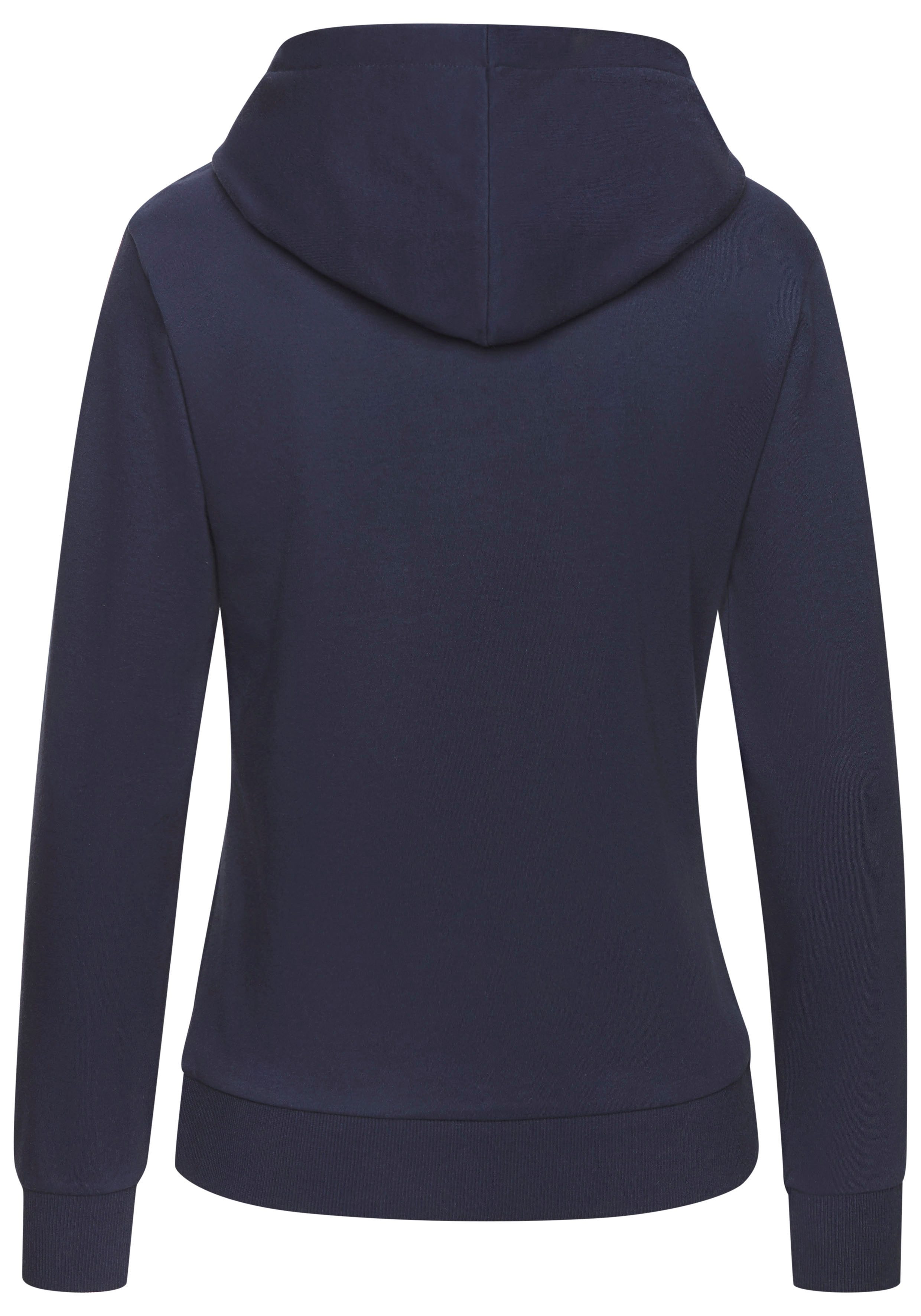 H.I.S Hoodie met kangoeroe zak en streepdru print