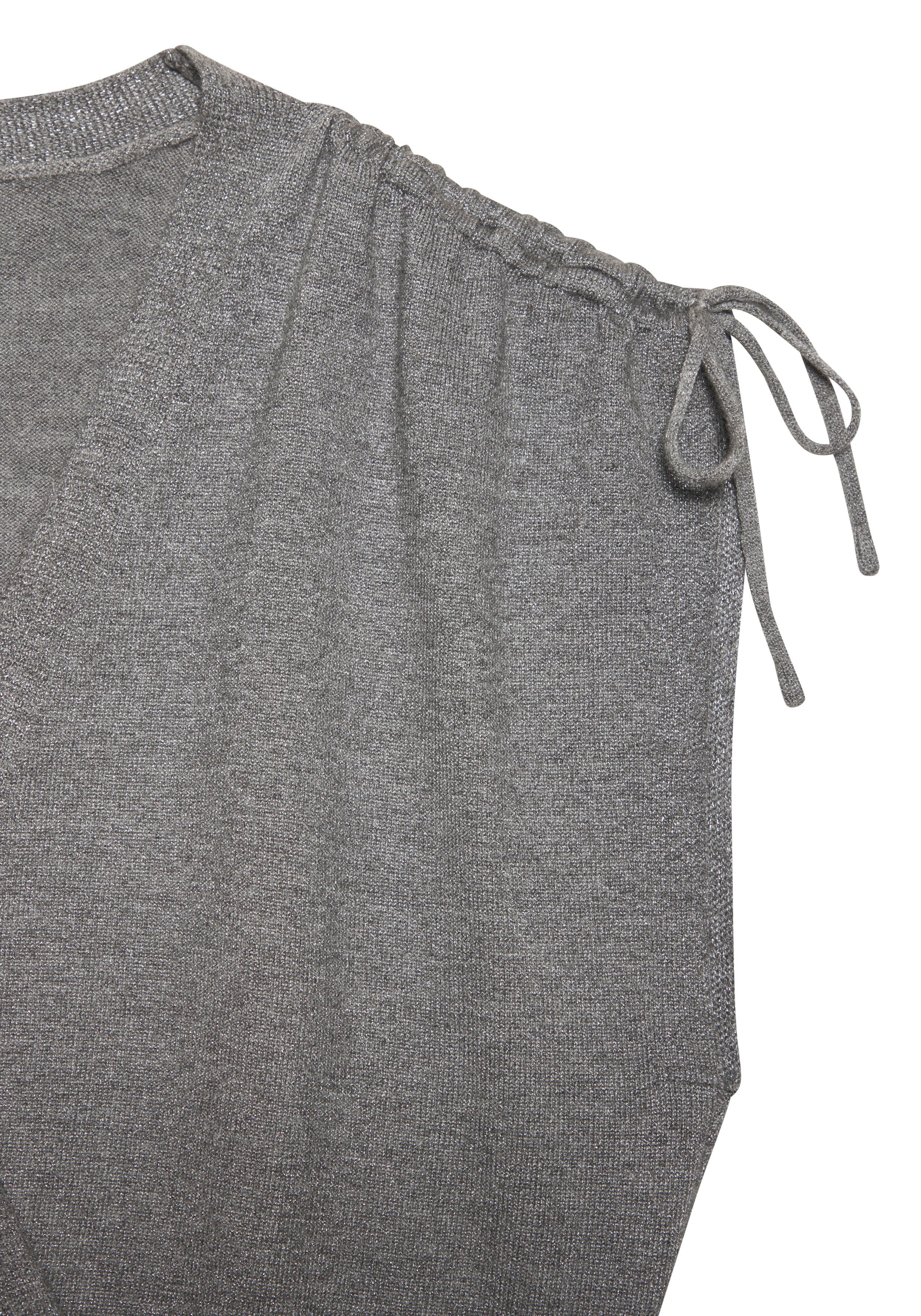 Lascana Gebreide top met glanzend lurexgar