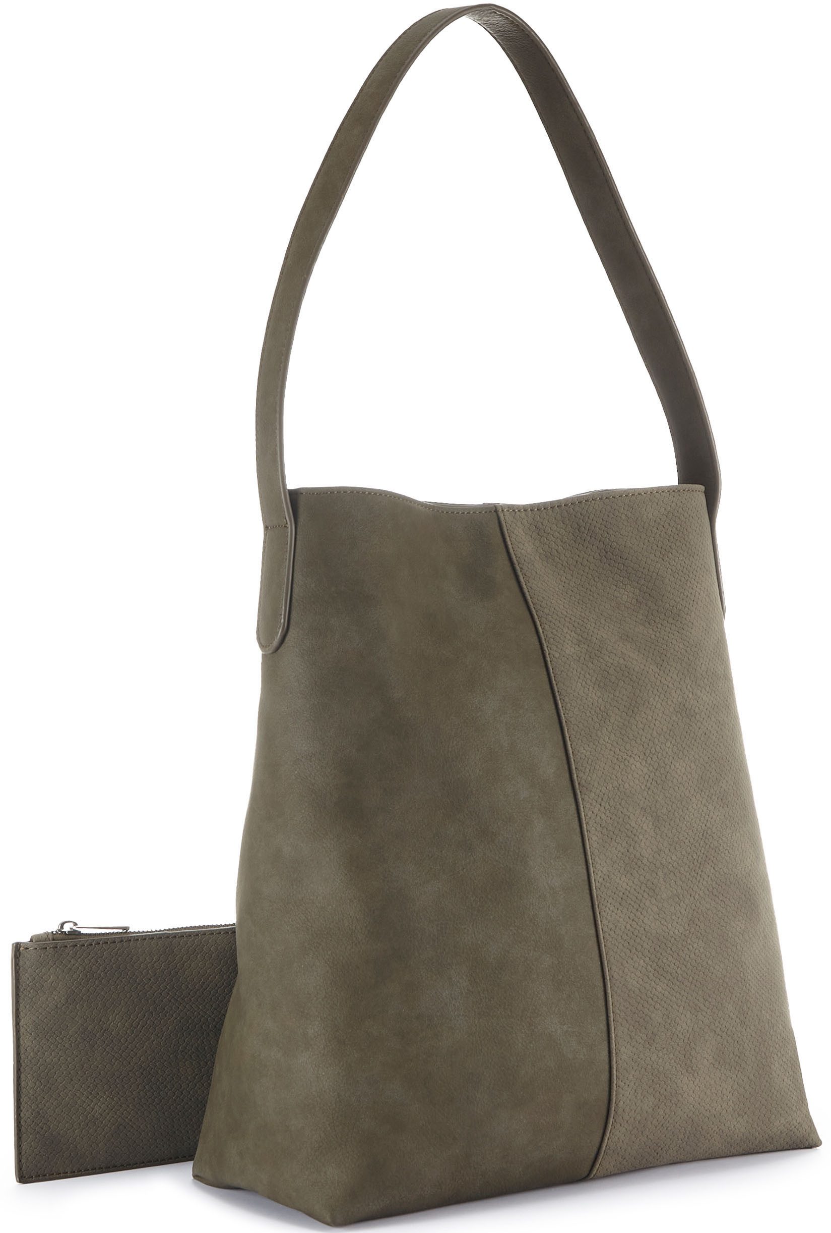 Vivance Shopper Schoudertas met klein binnenvak, handtas, damestas vegan (2-delig)