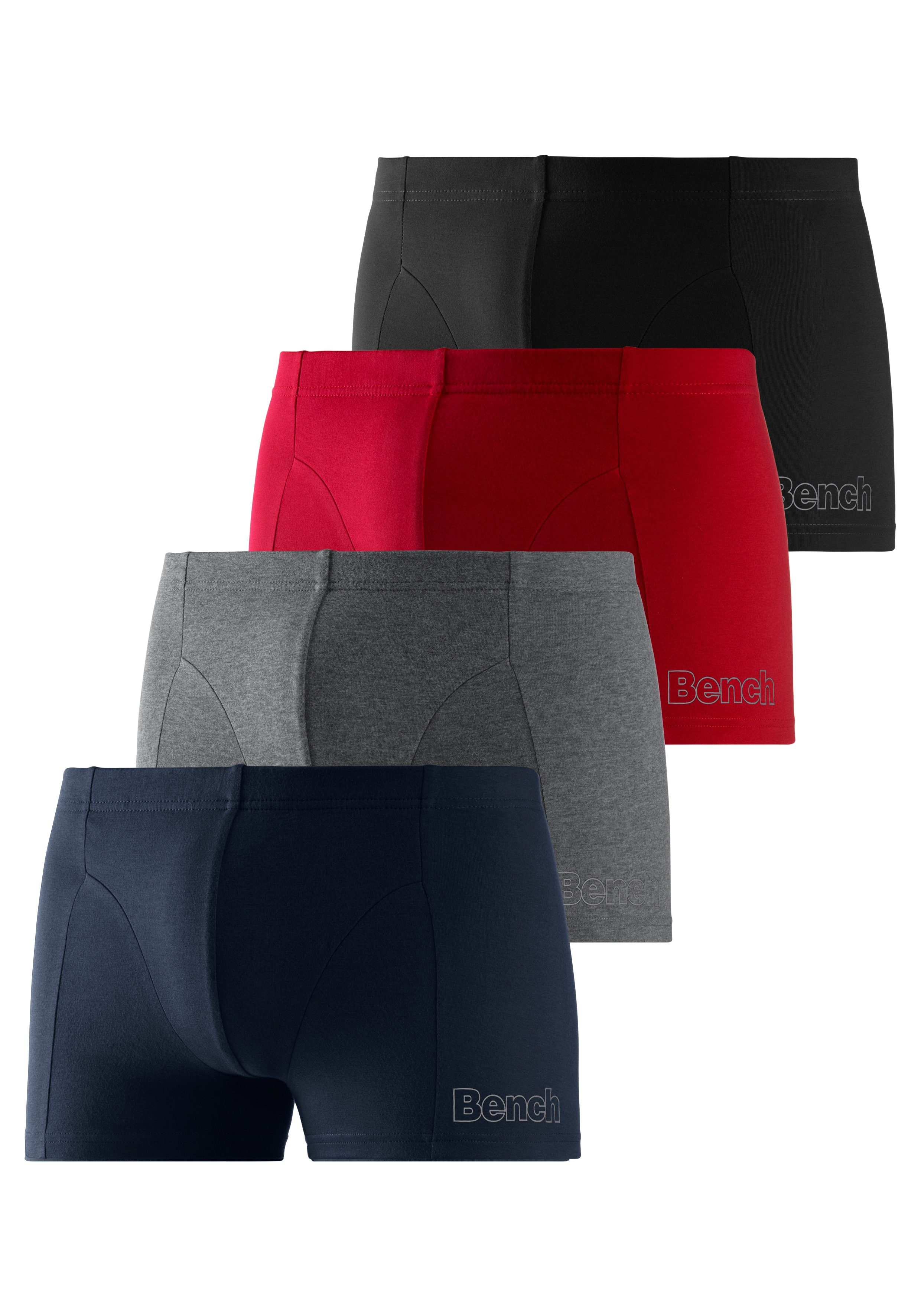 Bench. Boxershort voor heren Onderbroeken in blik met kleine logo-opdruk op het been (blik, 4 stuks)