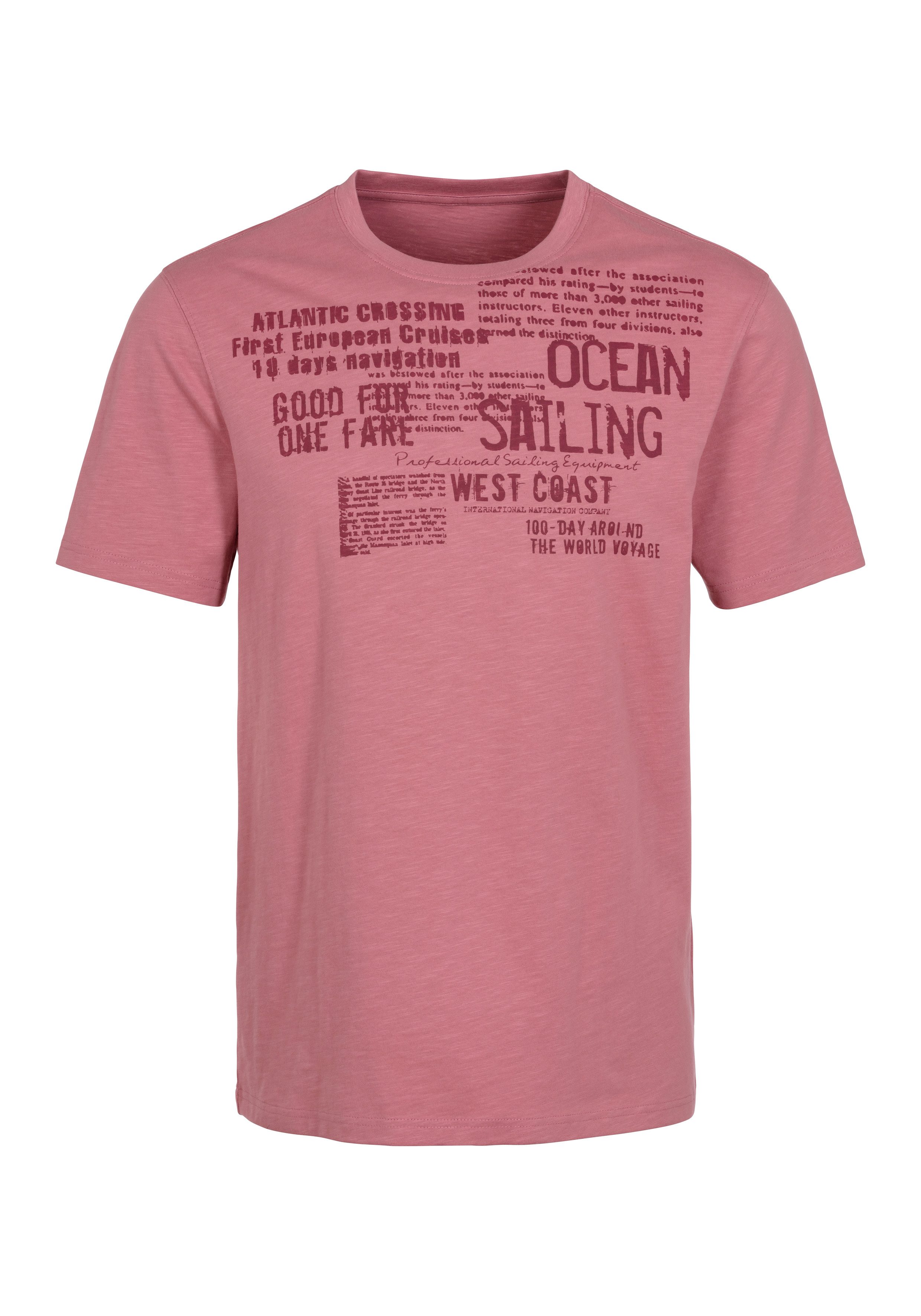 John Devin T-shirt Met print heren maat L (52/54) rood