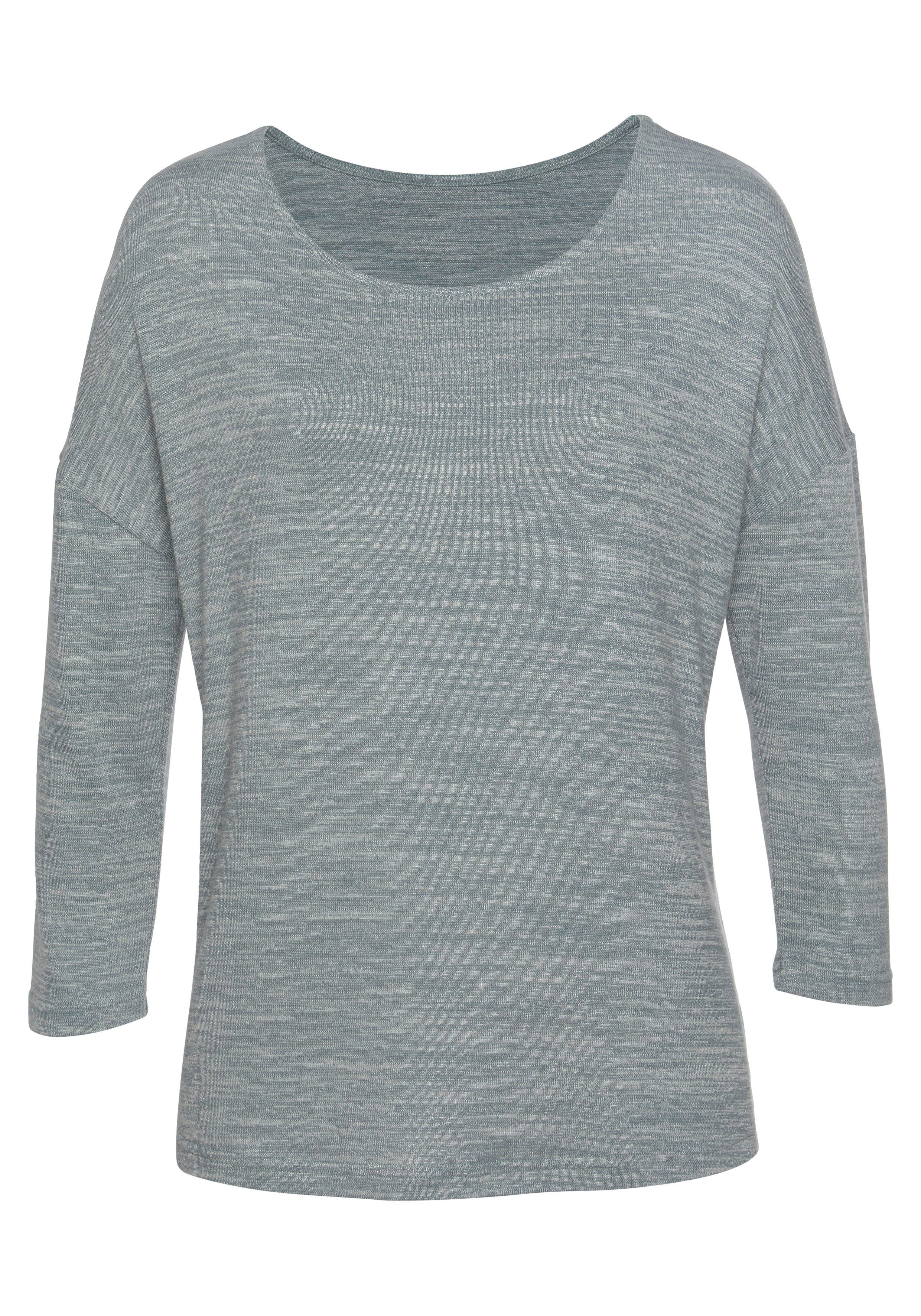 Vivance Shirt met 3/4-mouwen Met modieuze melange-structuur