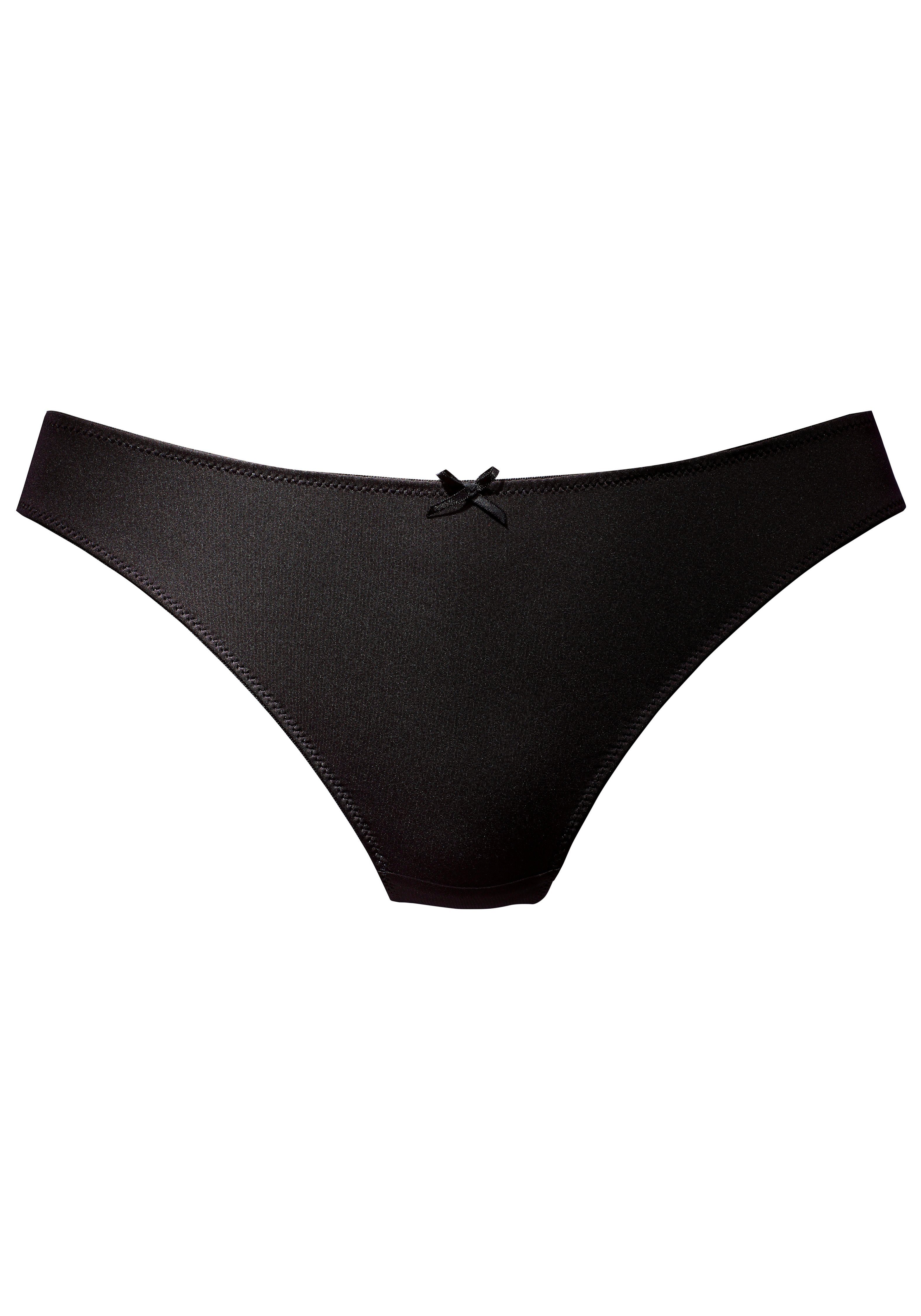 Vivance String uit bloemige jacquardkant en zacht microtouch-materiaal strings maat 36/38 zwart