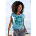 venice beach strandshirt met logoprint blauw
