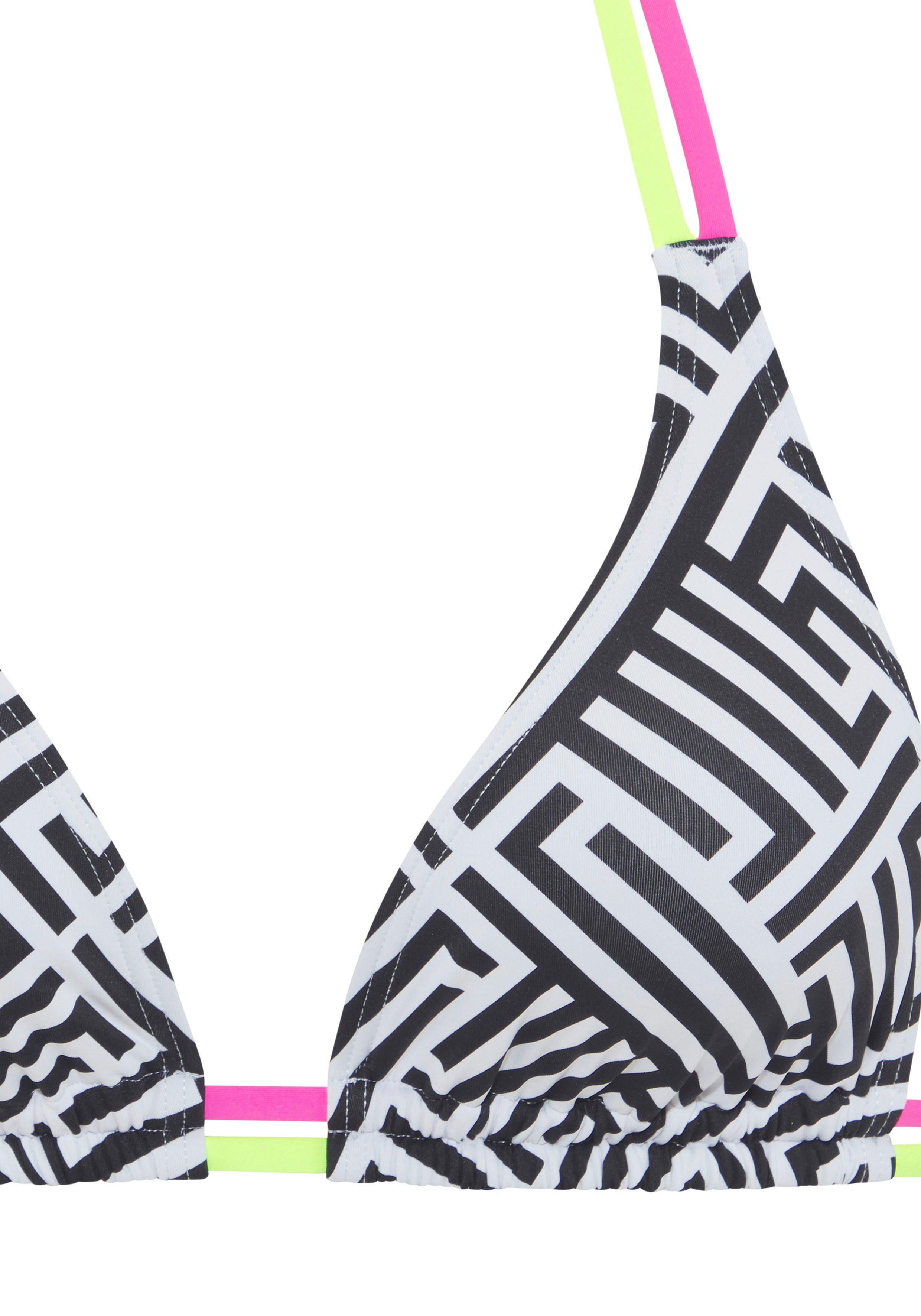 Buffalo Triangel-bikinitop Gioletta met modieuze contrasterende bandjes