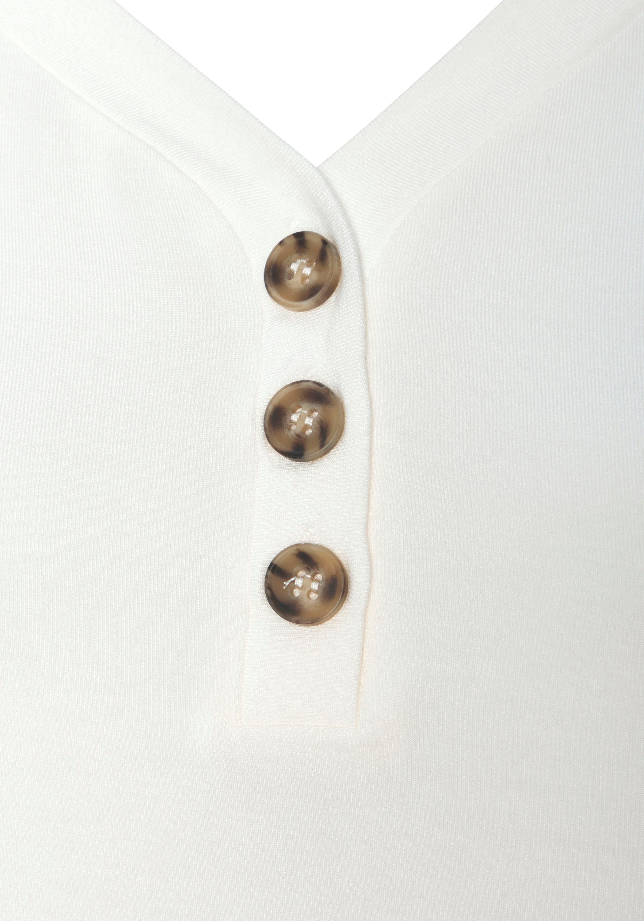 Lascana Shirt Met sierknoppen in hoornlook (2-delig, Set van 2)