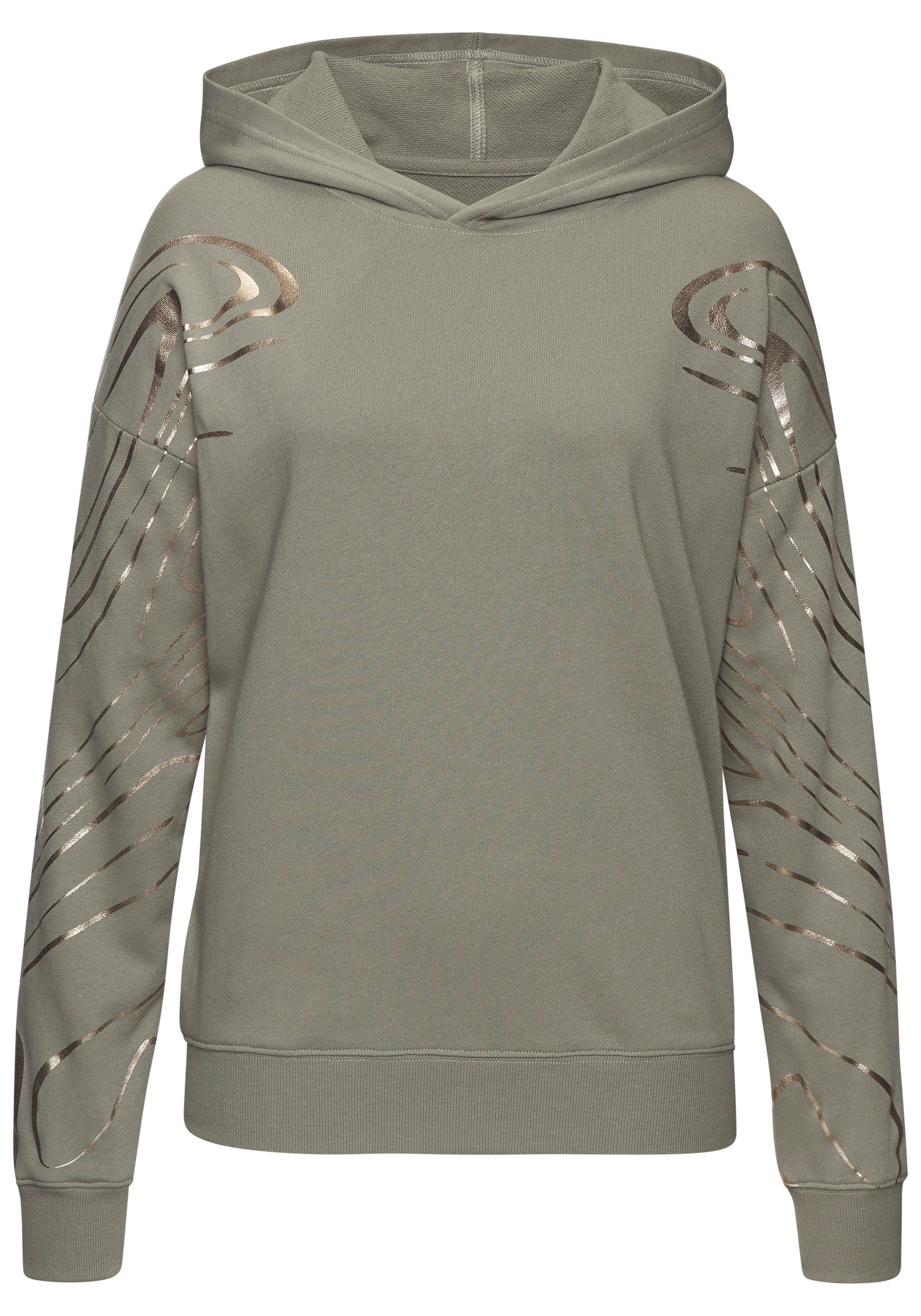 active by Lascana Hoodie met glanzende print