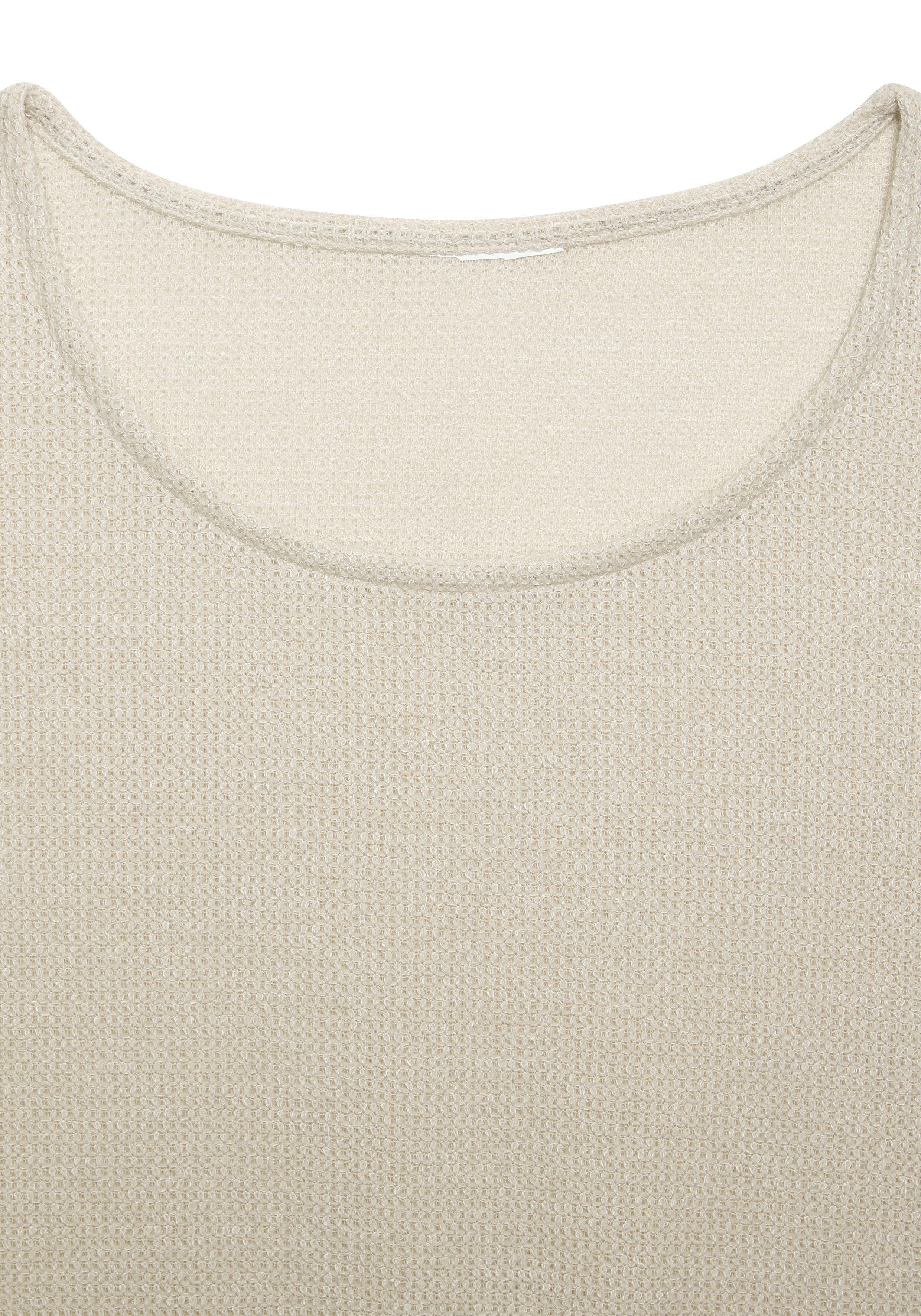 Vivance Shirt met lange mouwen Van pluizig breiwerk gemaakt van kreukvrij materiaal